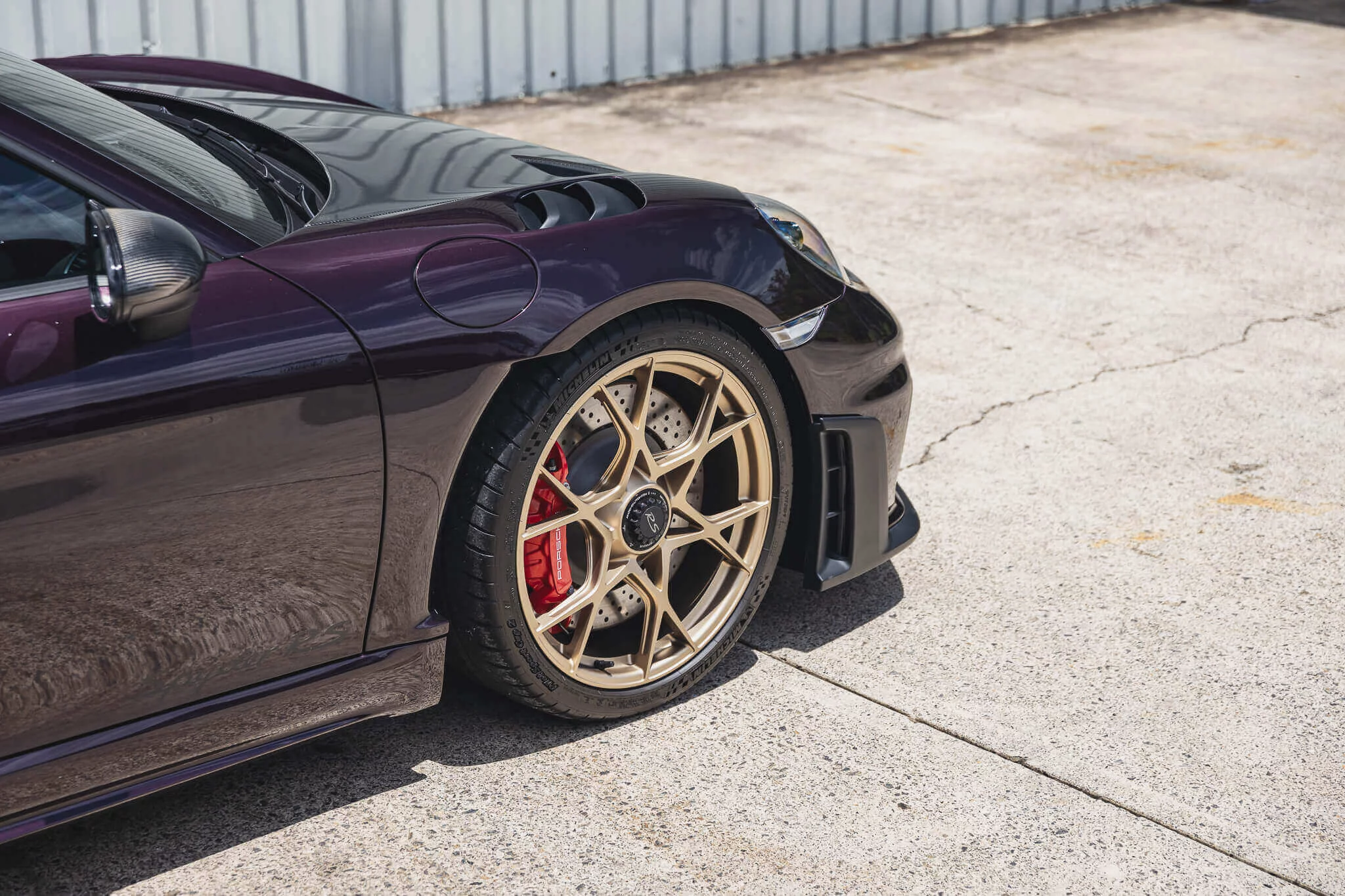 Amethyst Metallic Porsche 718 Spyder RS