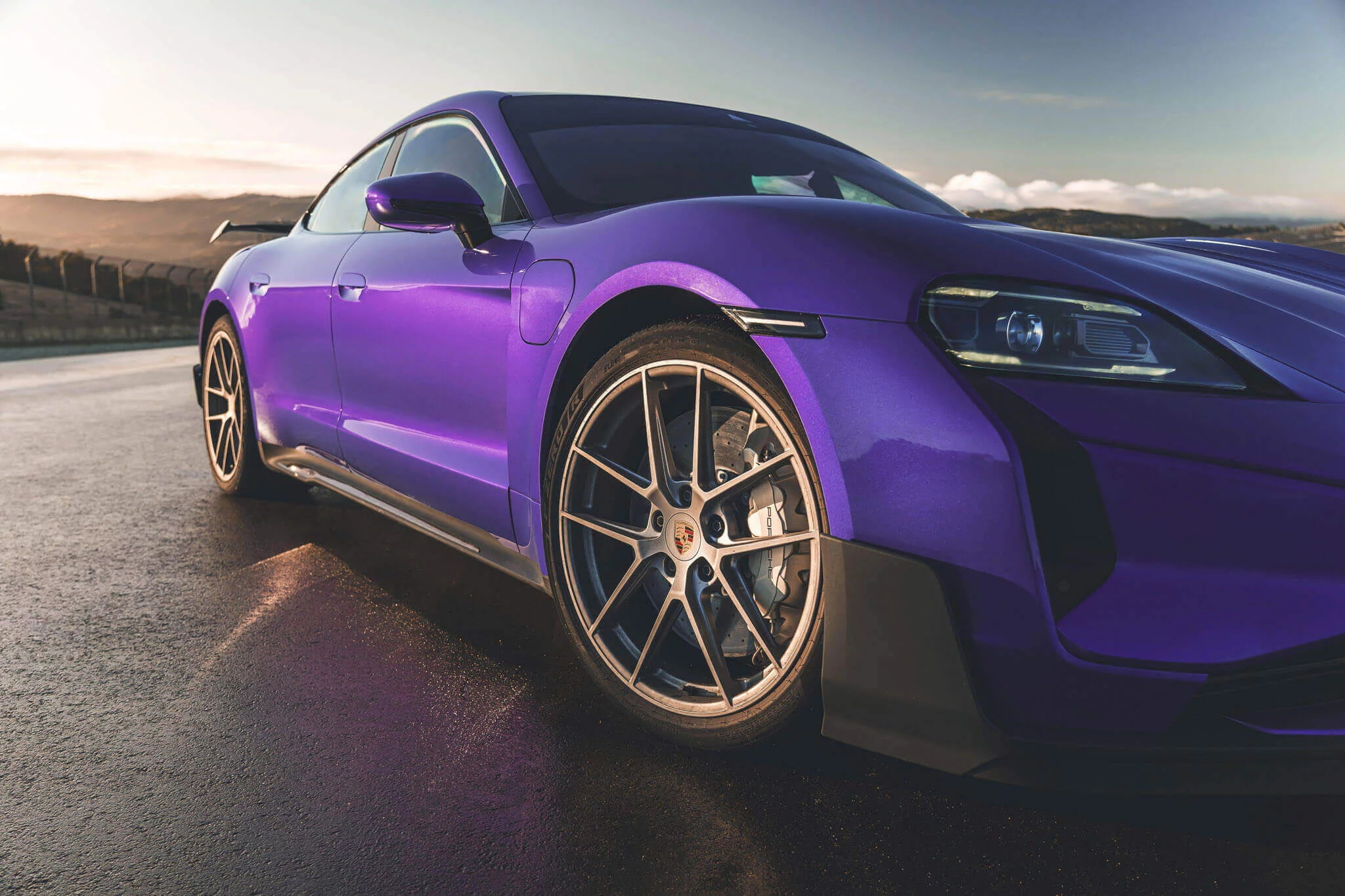 Purple Sky Metallic Porsche Taycan
