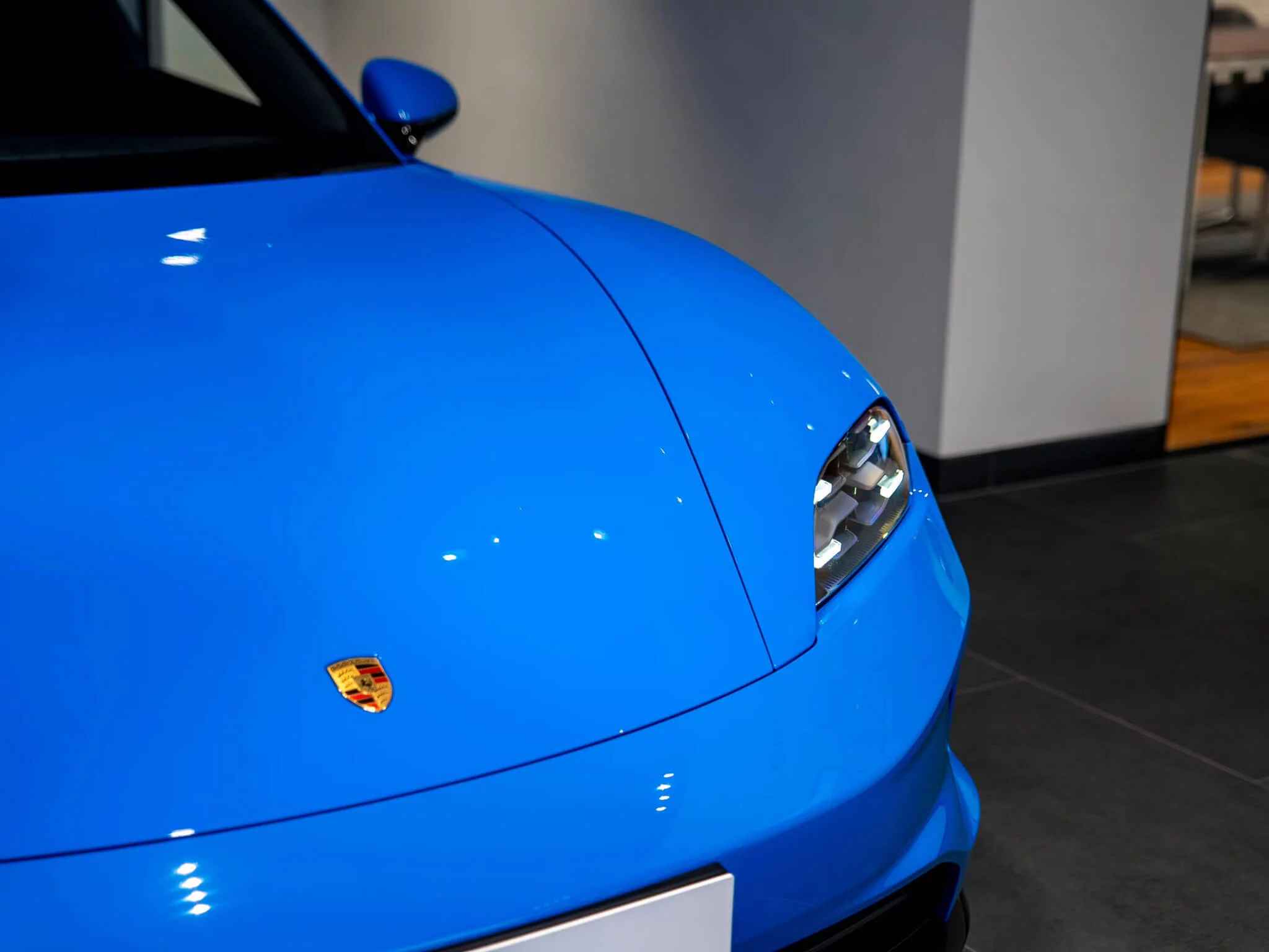 Voodoo Blue Porsche Taycan