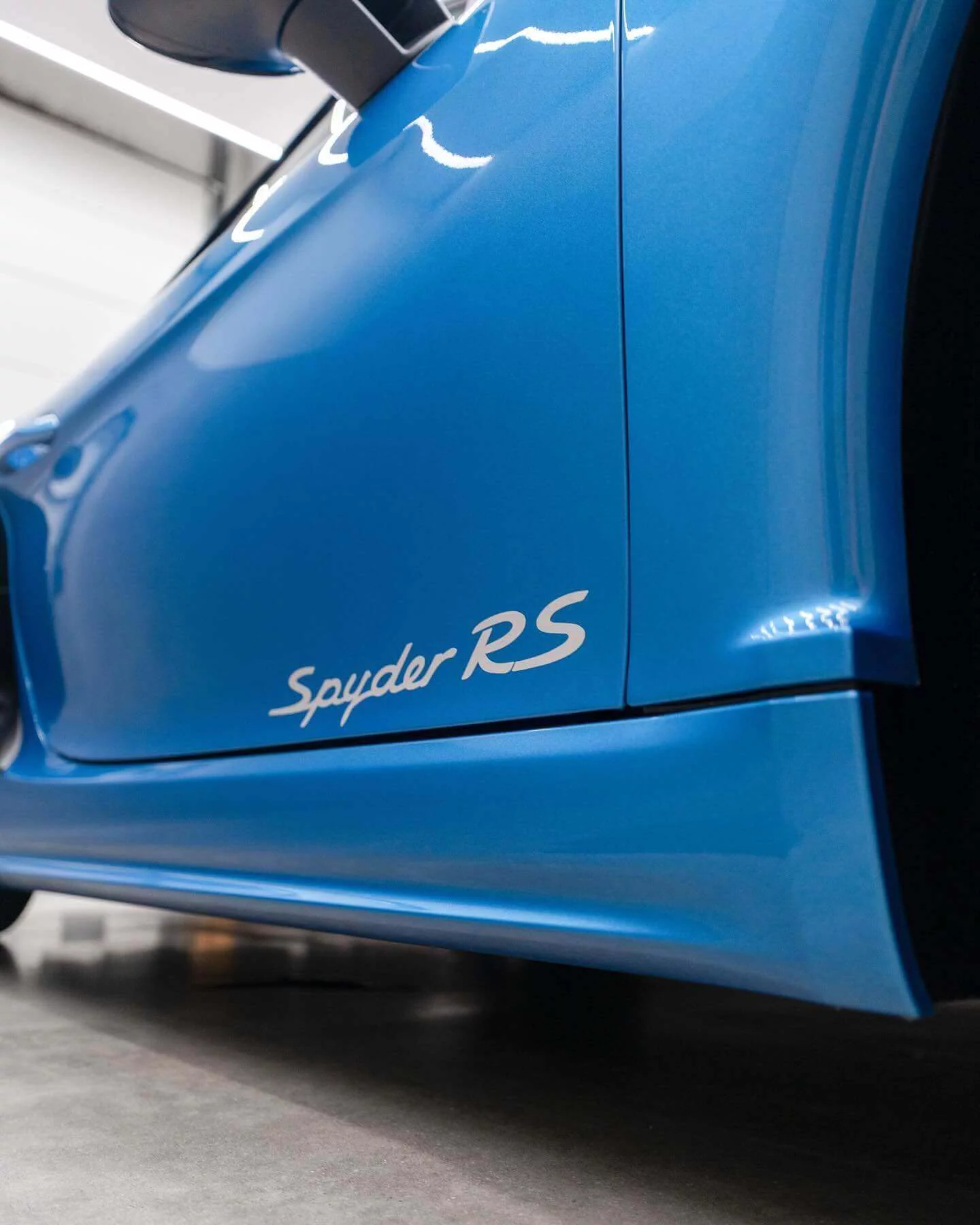 South Sea Blue Porsche 718 Spyder RS