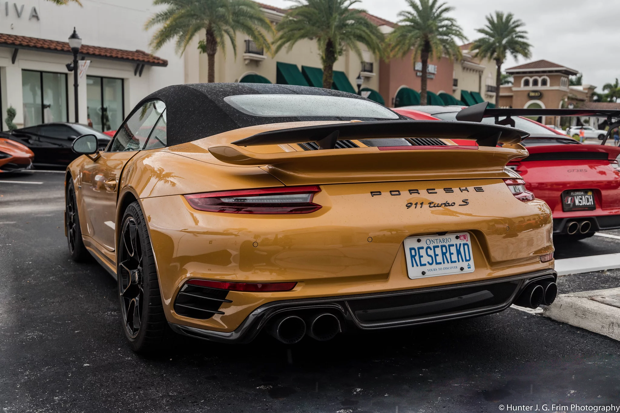 Golden Yellow Metallic Porsche 911 Turbo