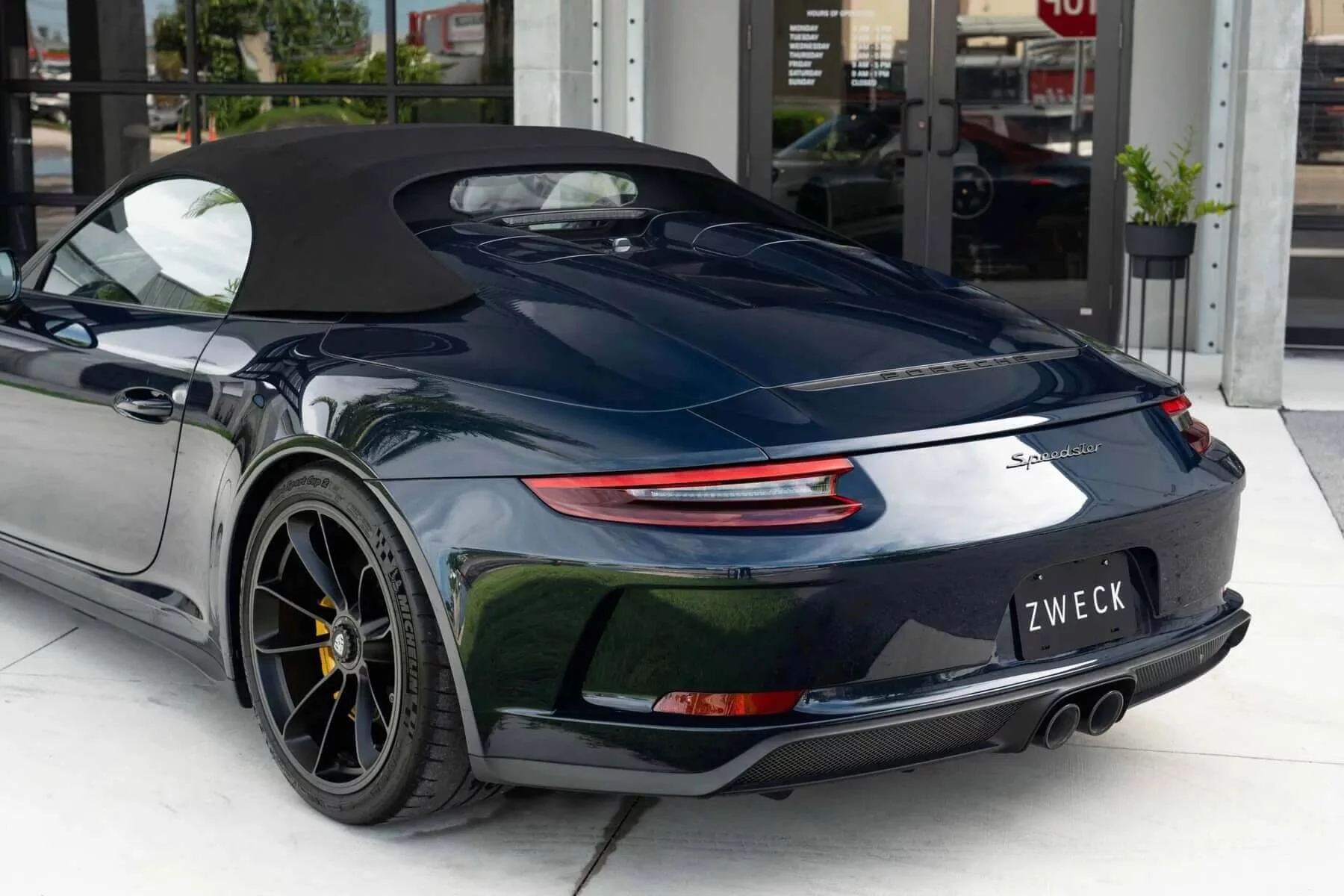 Ocean Blue Metallic Porsche 911 Speedster