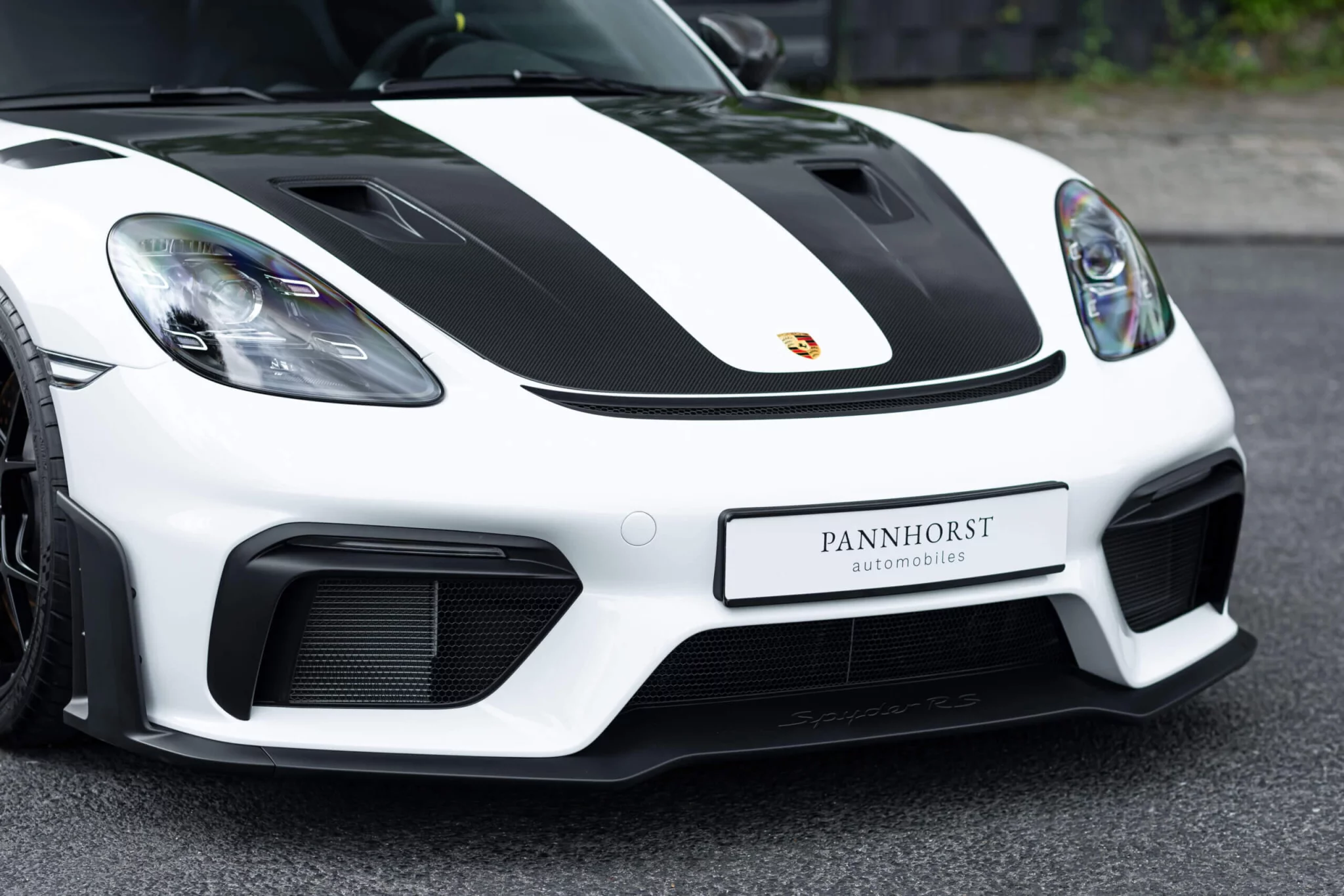 Pure White Porsche 718 Spyder RS