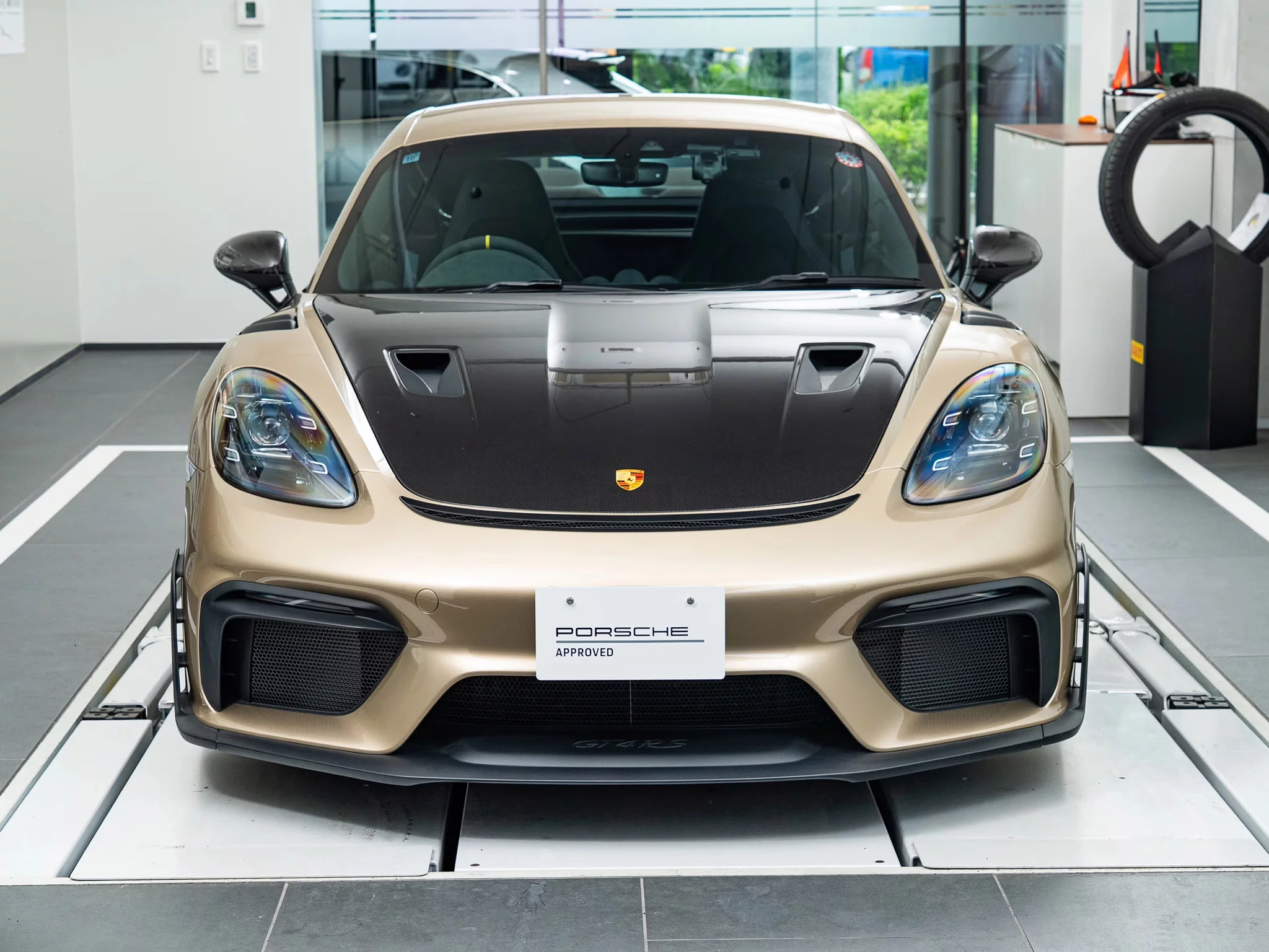 Gold Bronze Metallic Porsche 718 Cayman GT4 RS