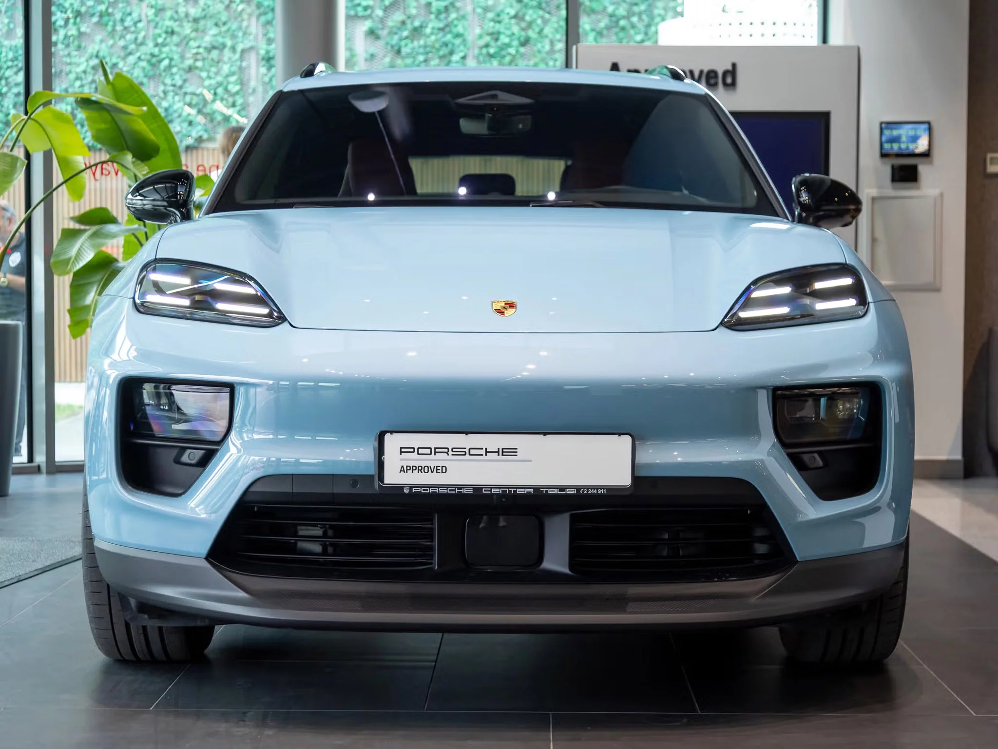 Frozenblue Metallic Porsche Macan Electric