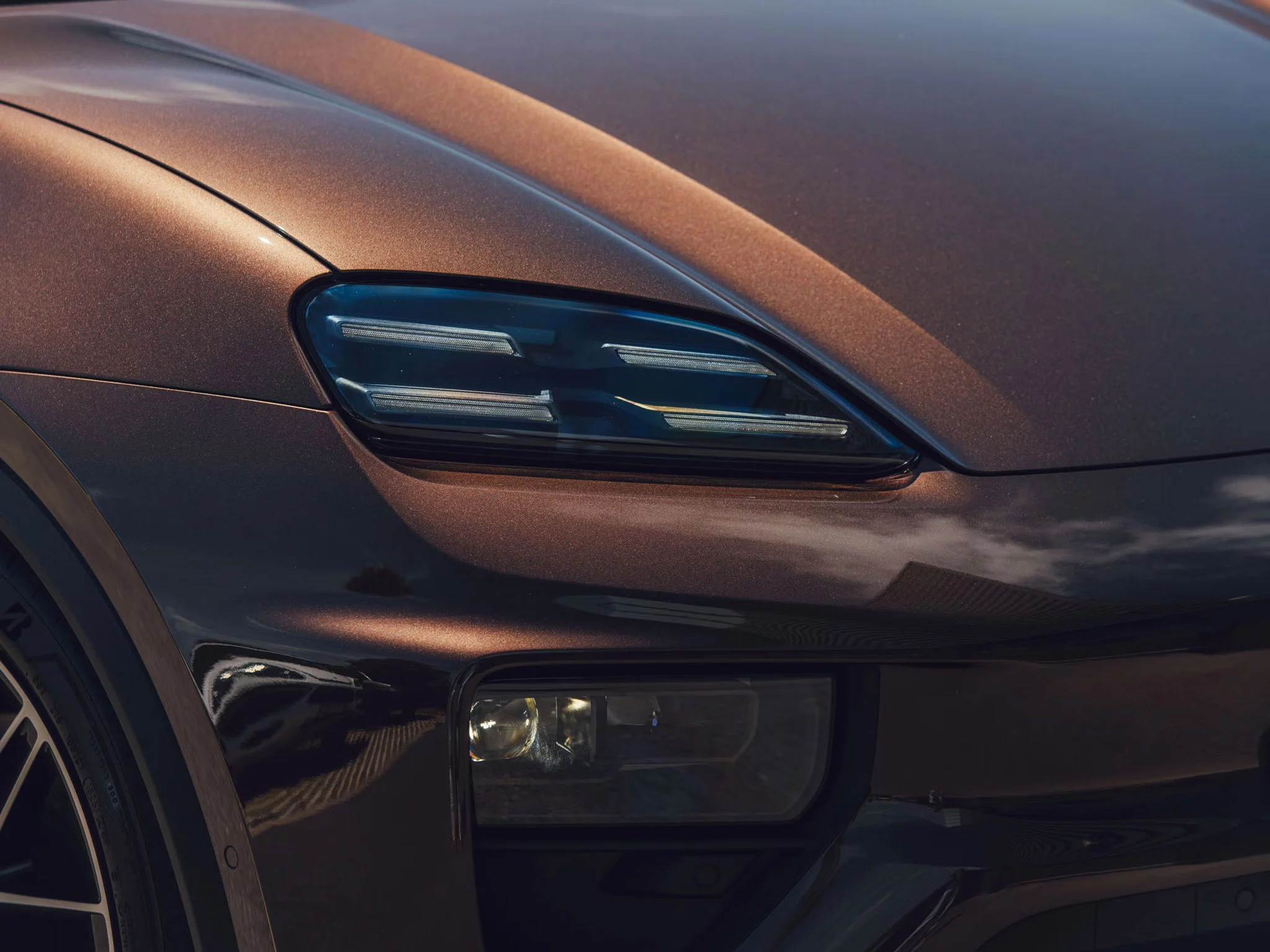 Macadamia Metallic Porsche Macan Electric