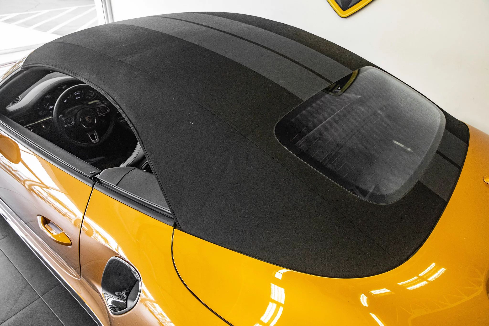Golden Yellow Metallic Porsche 911 Turbo