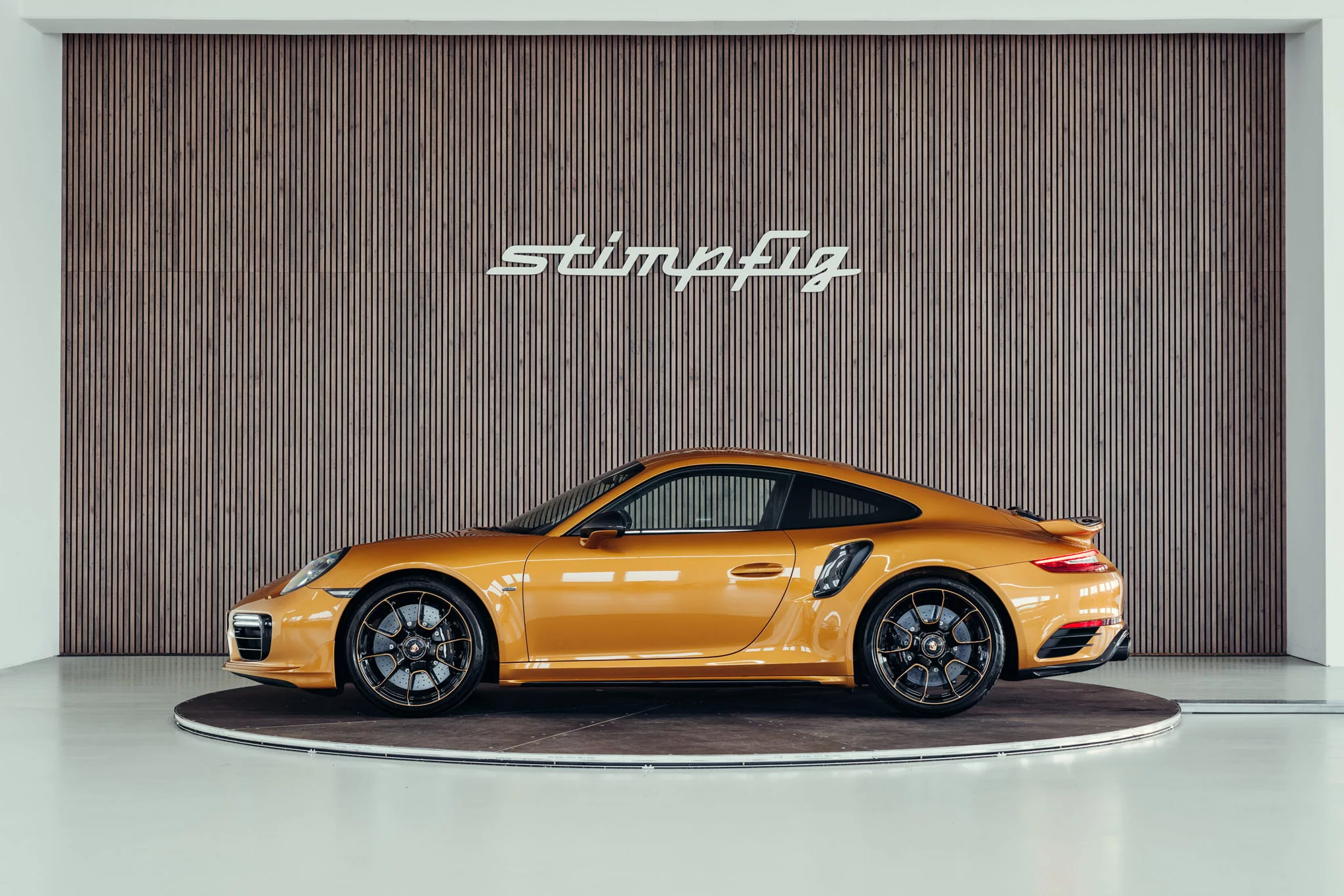 Golden Yellow Metallic Porsche 911 Turbo