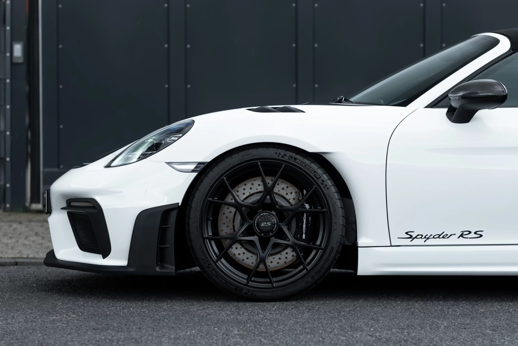 Pure White Porsche 718 Spyder RS