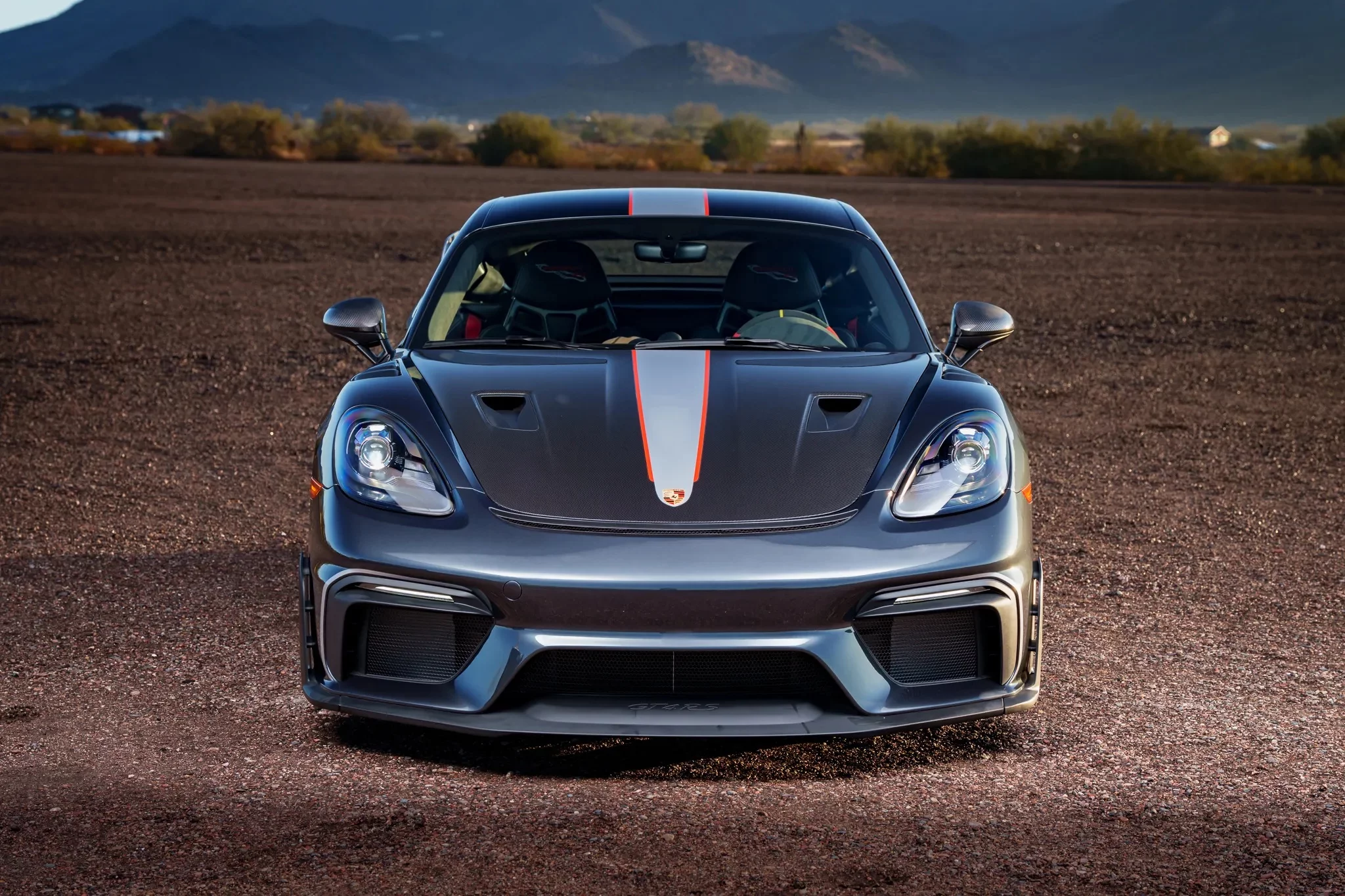 Carbon Steel Grey Porsche 718 Cayman GT4 RS