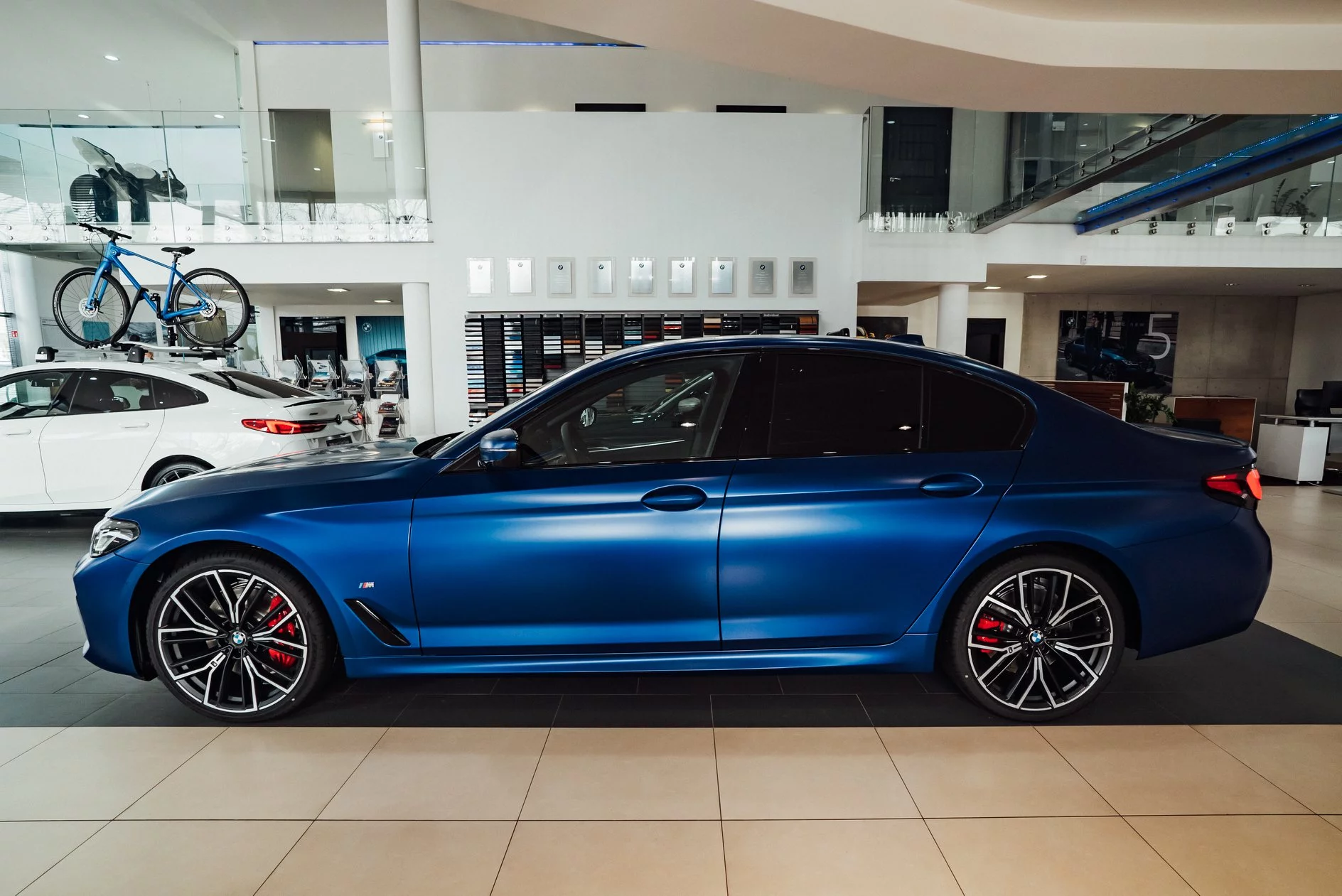 Frozen Marina Bay Blue BMW 5 Series