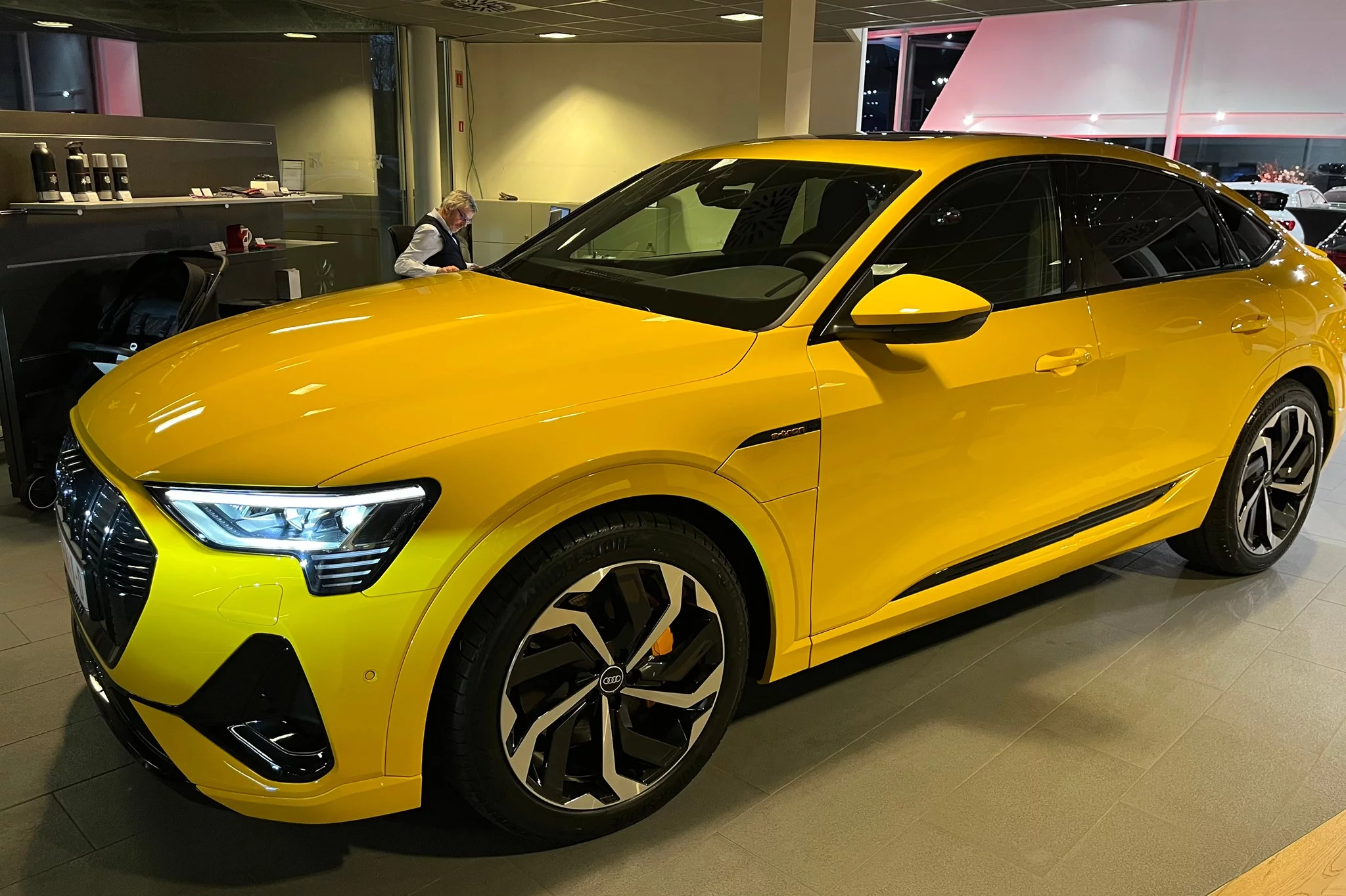 Vegas Yellow Audi e-tron