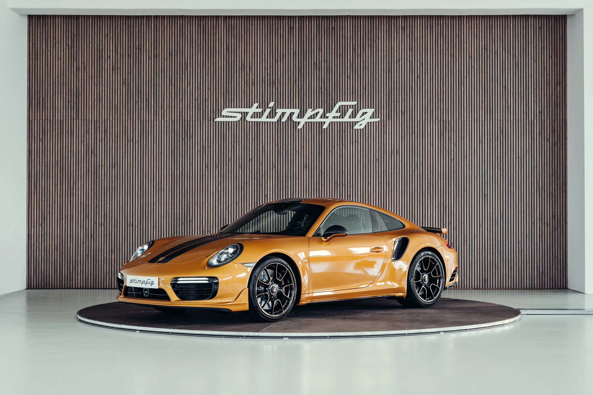 Golden Yellow Metallic Porsche 911 Turbo