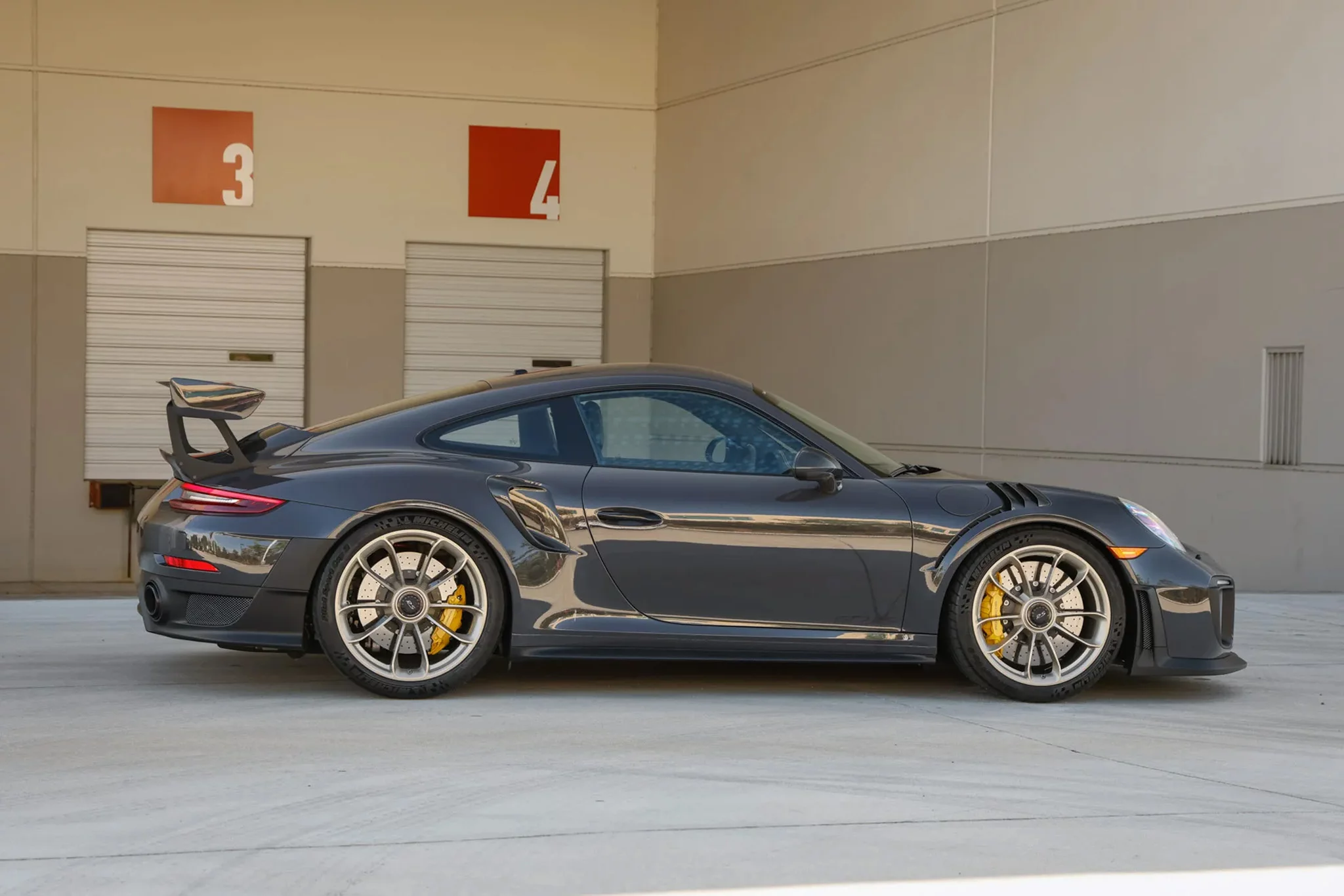 Grey Black Porsche 911 GT2 RS