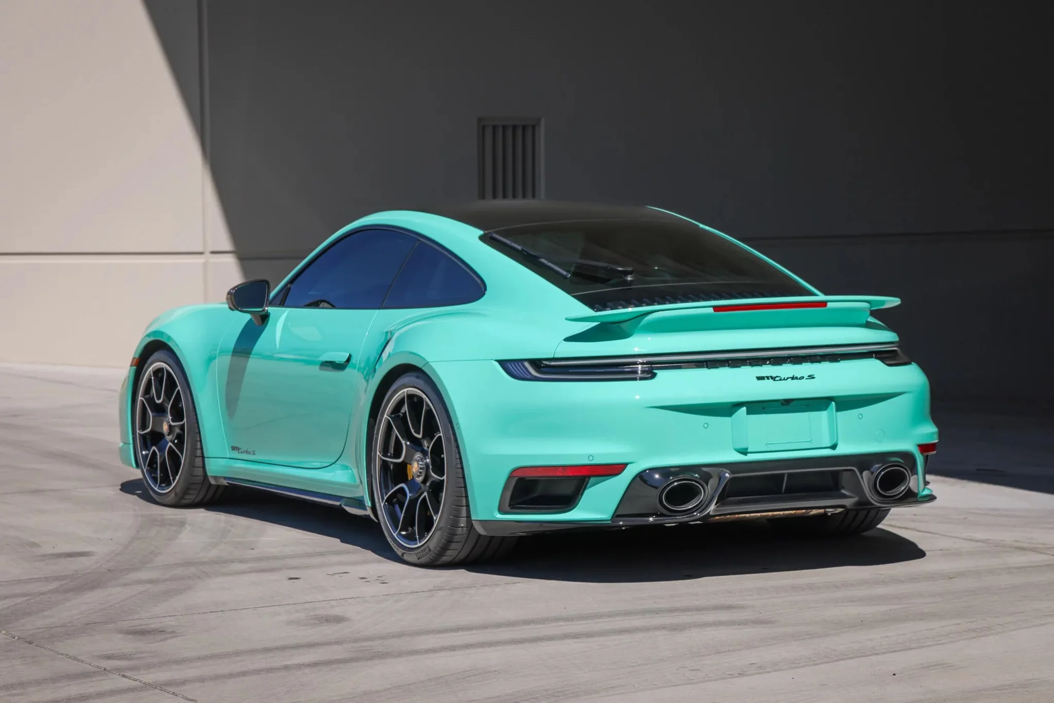 Mint Green Porsche 911 Turbo
