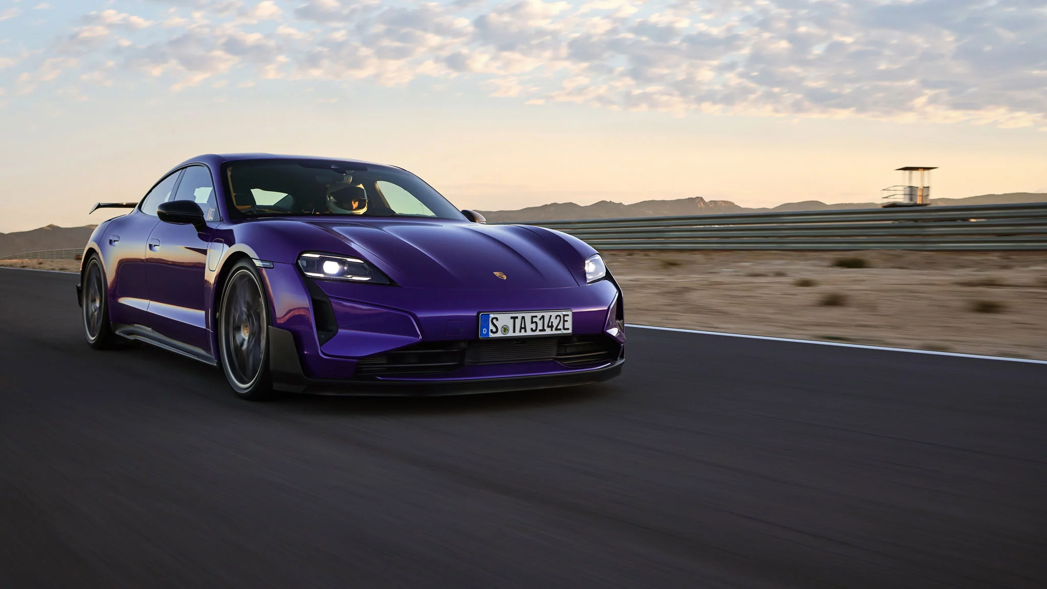 Purple Sky Metallic Porsche Taycan