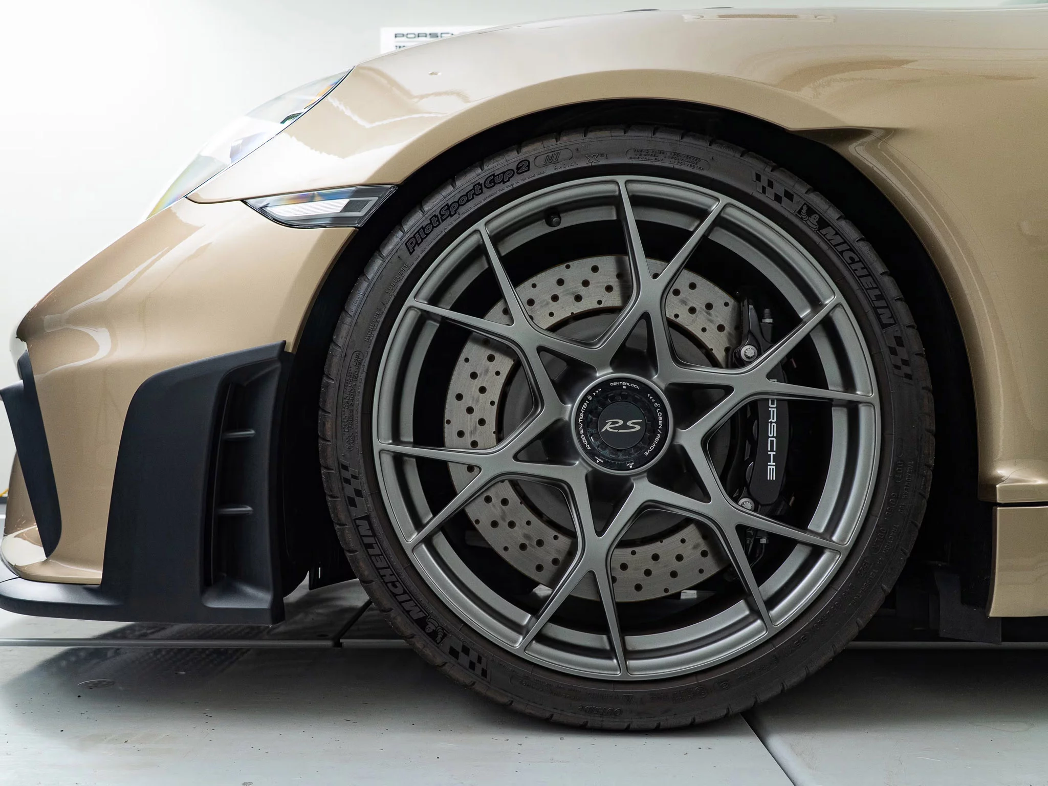 Gold Bronze Metallic Porsche 718 Cayman GT4 RS