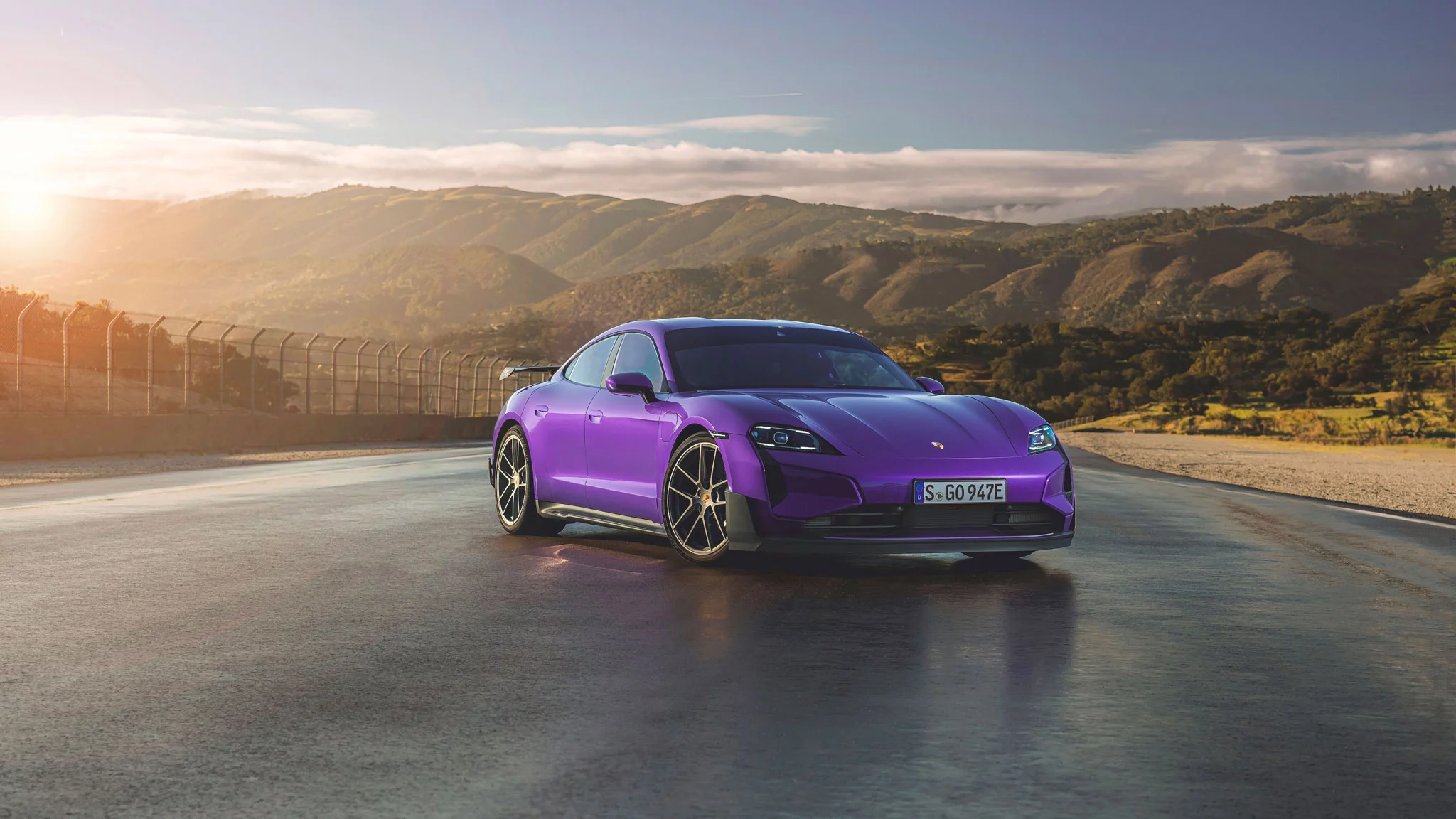 Purple Sky Metallic Porsche Taycan