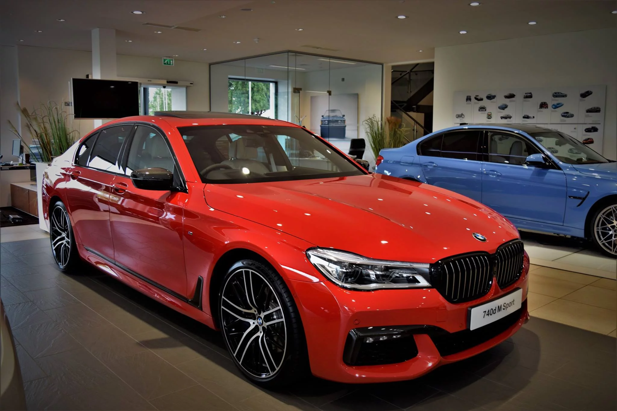 Ferrari Red BMW 7 Series