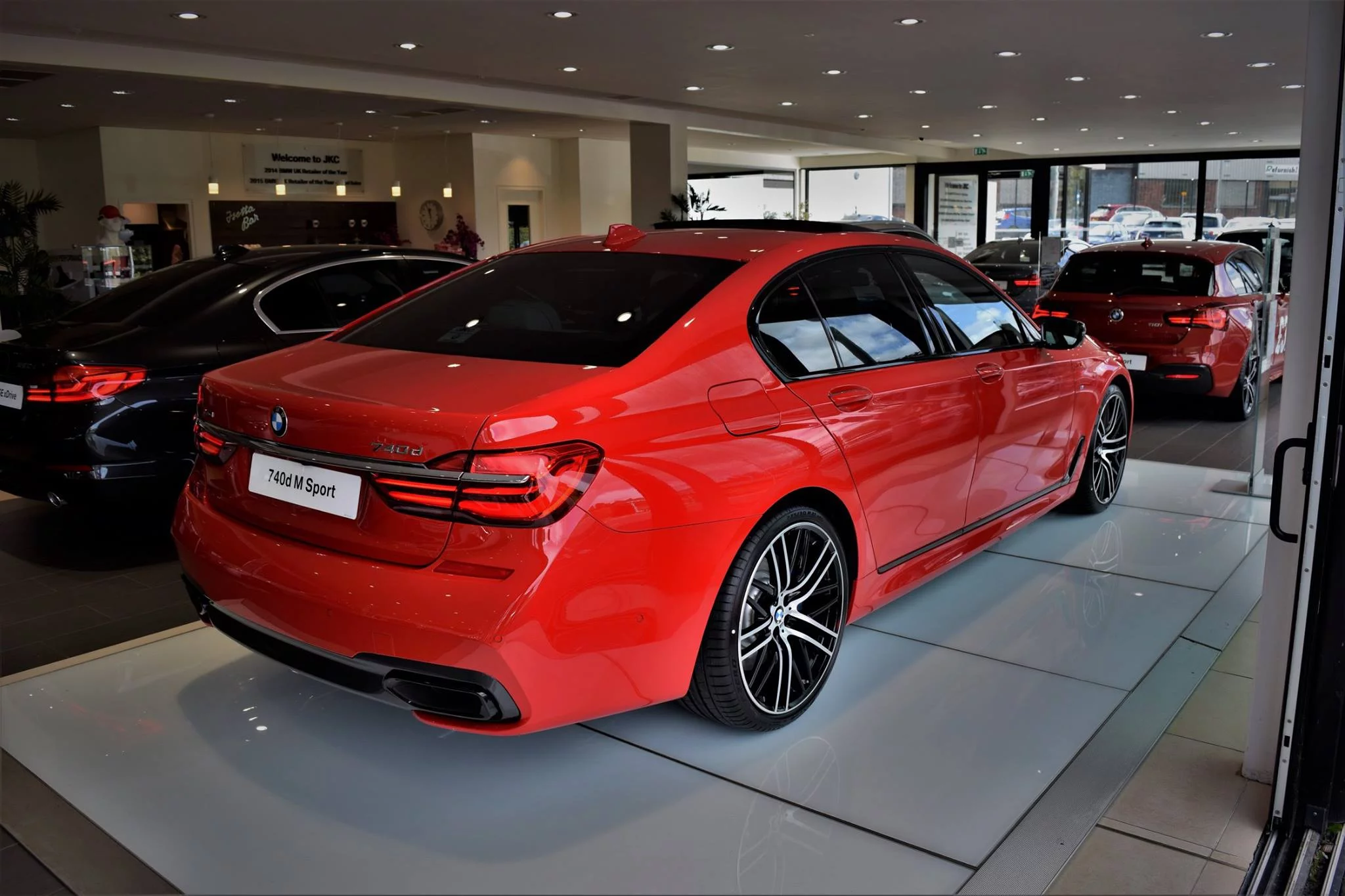 Ferrari Red BMW 7 Series