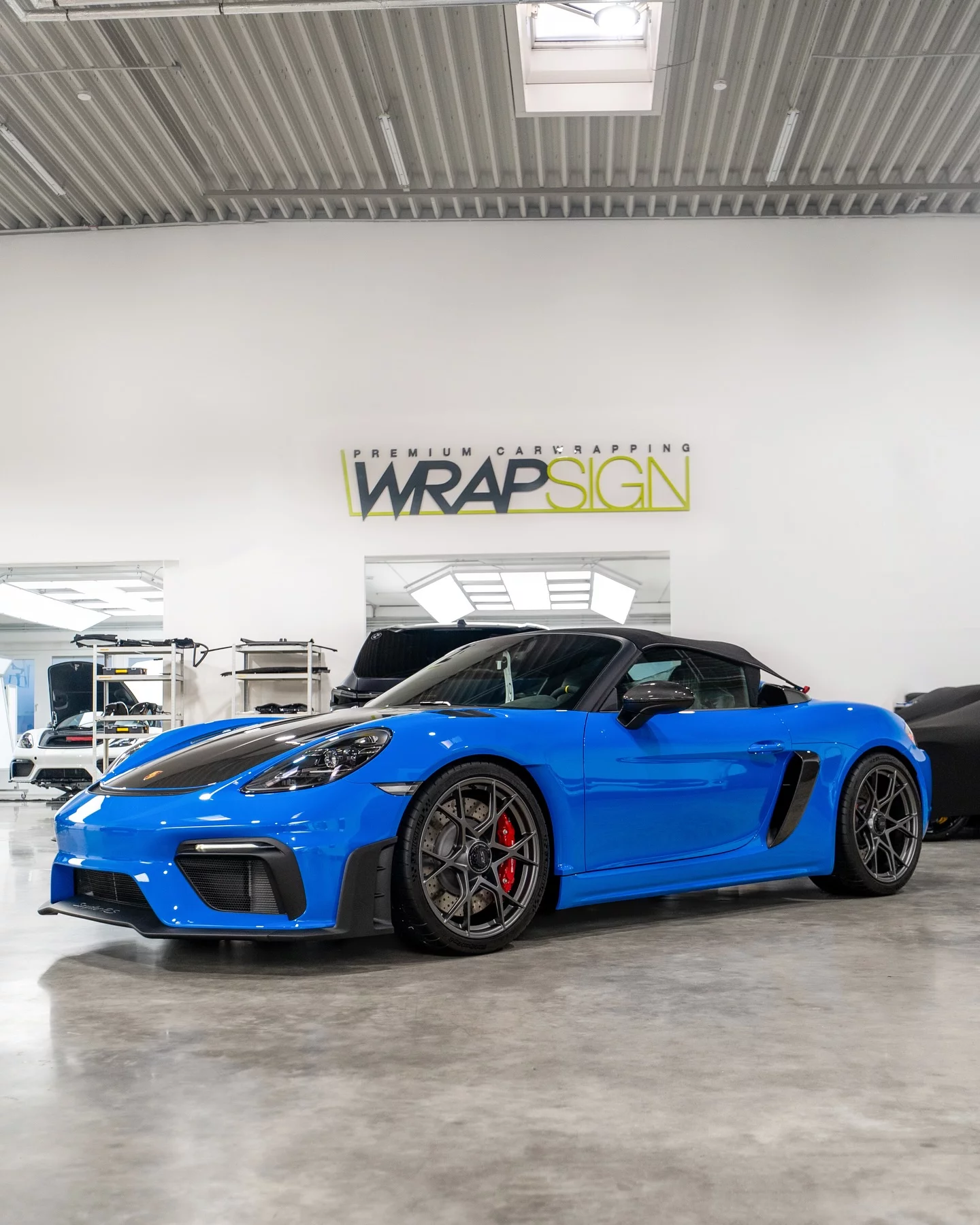 Shark Blue Porsche 718 Spyder RS