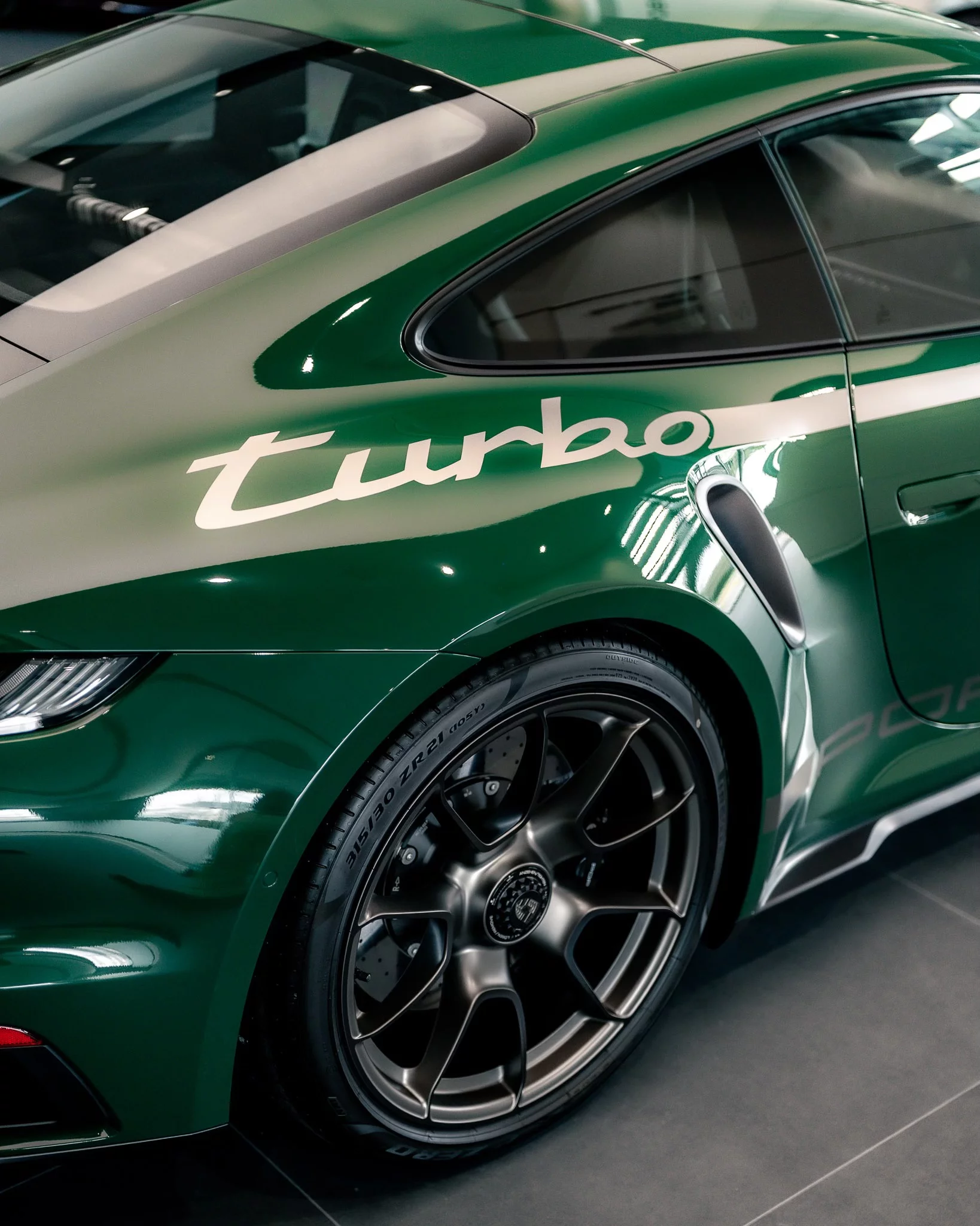 British Racing Green Porsche 911 Turbo
