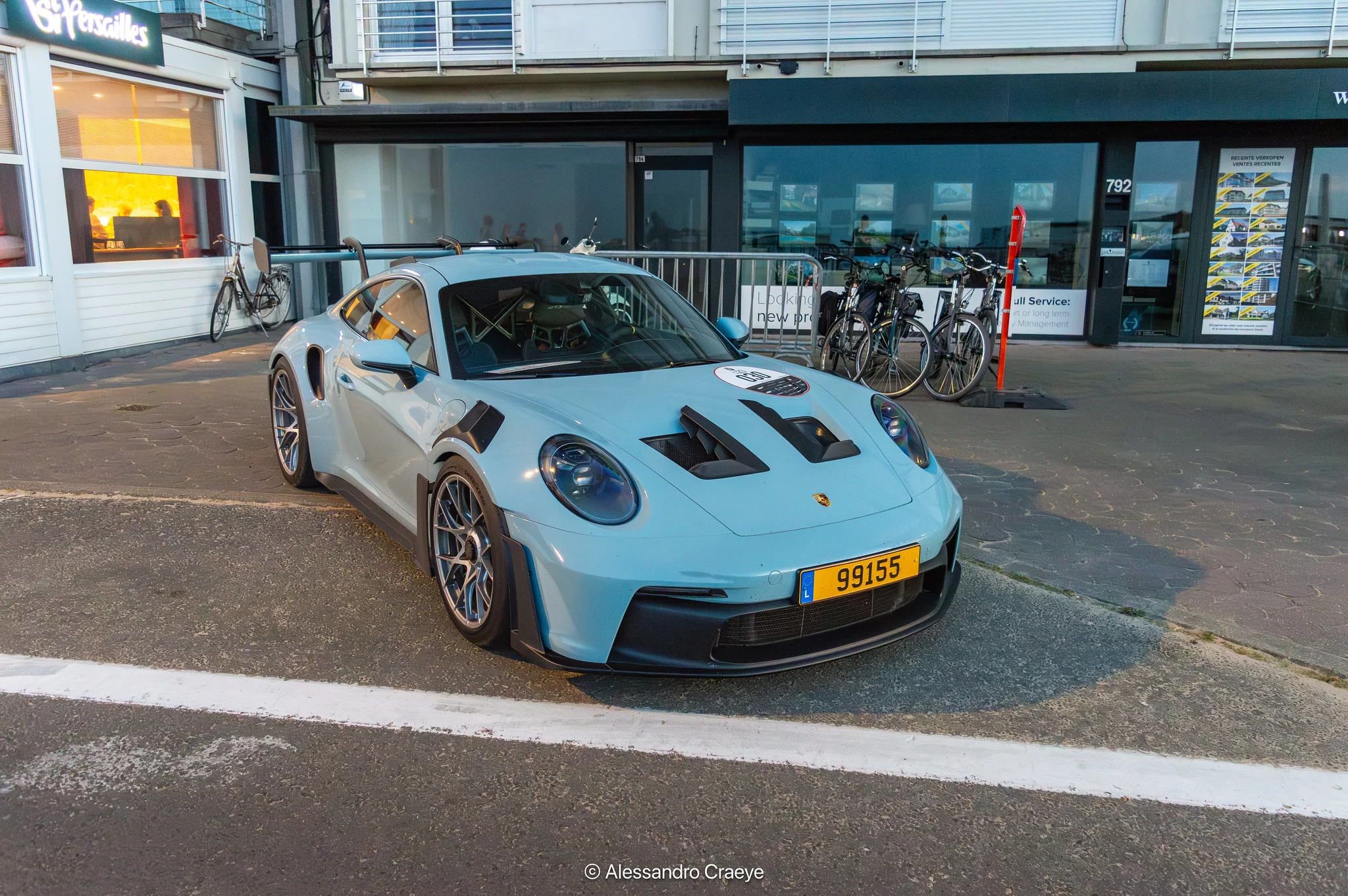 Meissen Blue Porsche 911 GT3 RS