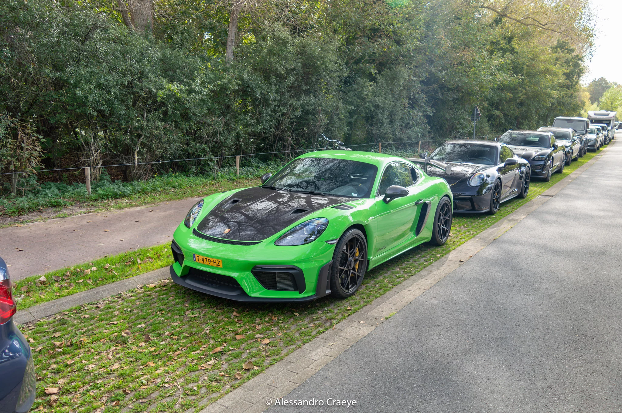 Yellow Green Porsche 718 Cayman GT4 RS