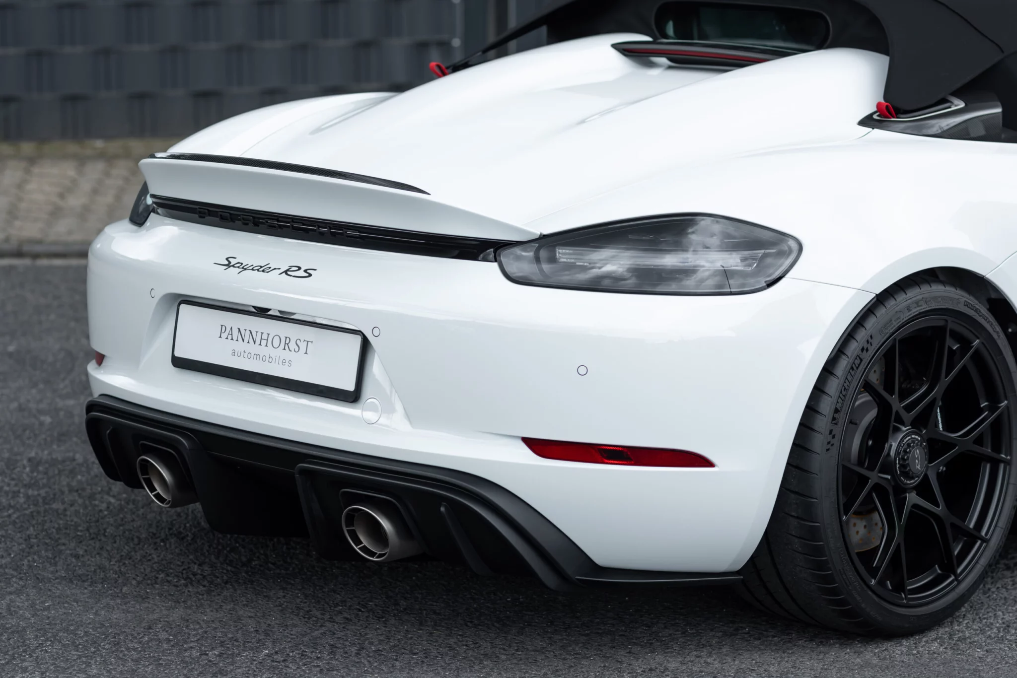 Pure White Porsche 718 Spyder RS