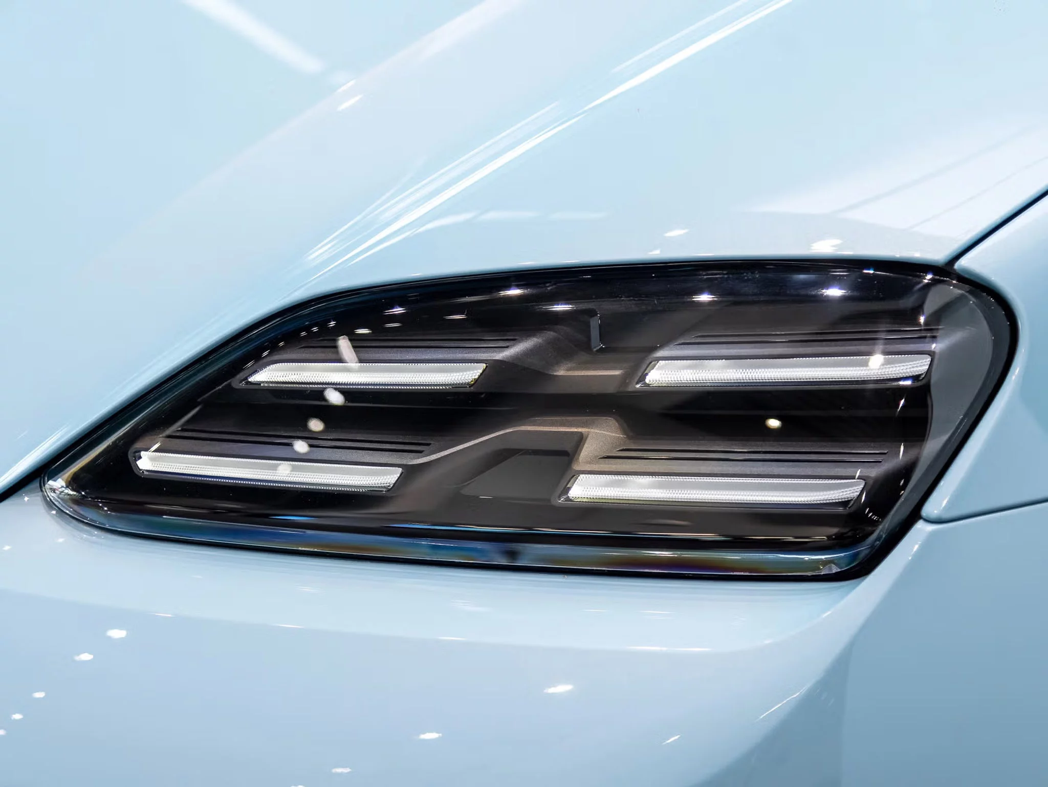 Frozenblue Metallic Porsche Macan Electric