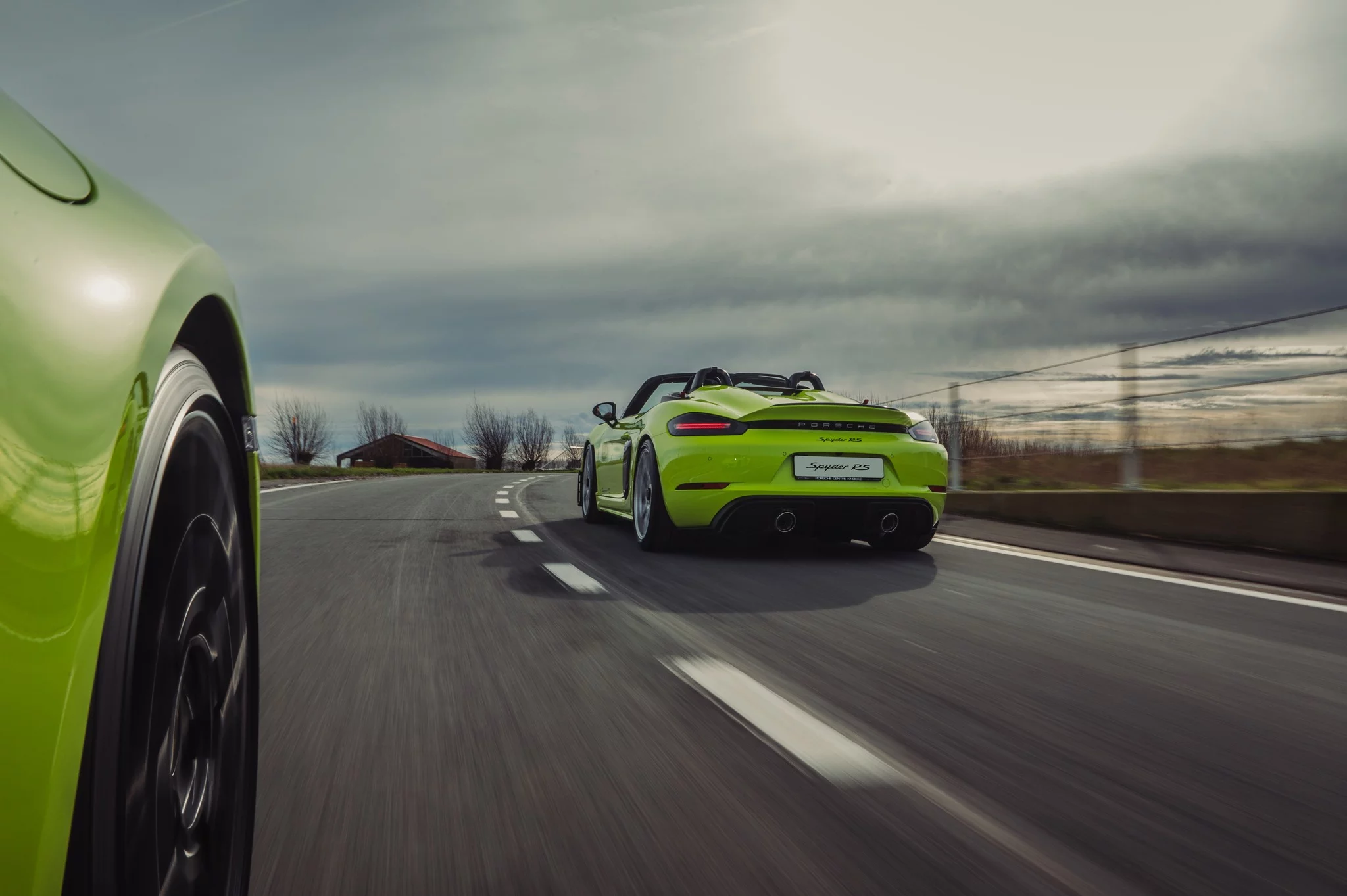 Acid Green Porsche 718 Spyder RS