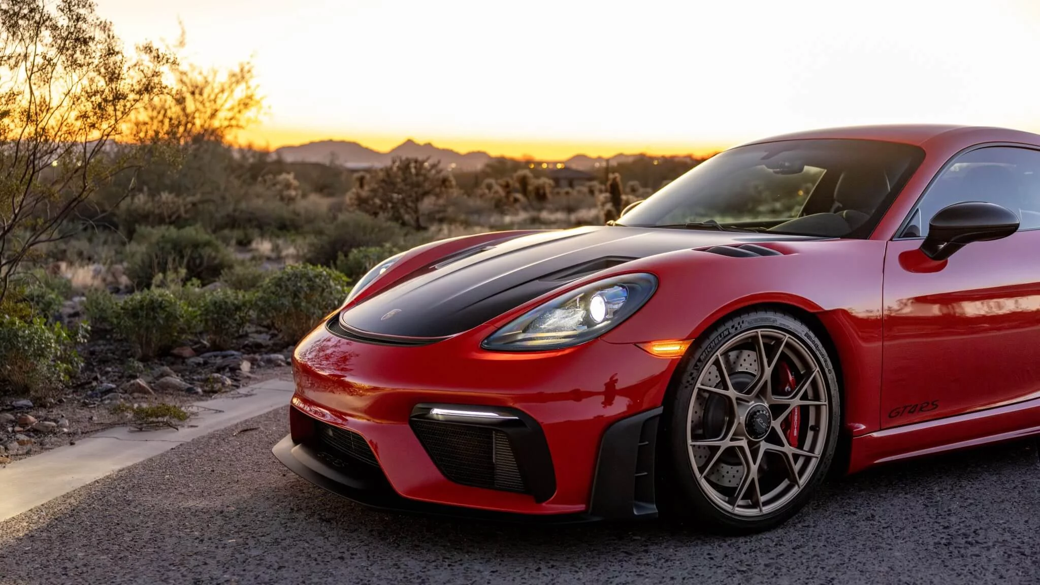 Guards Red Porsche 718 Cayman GT4 RS