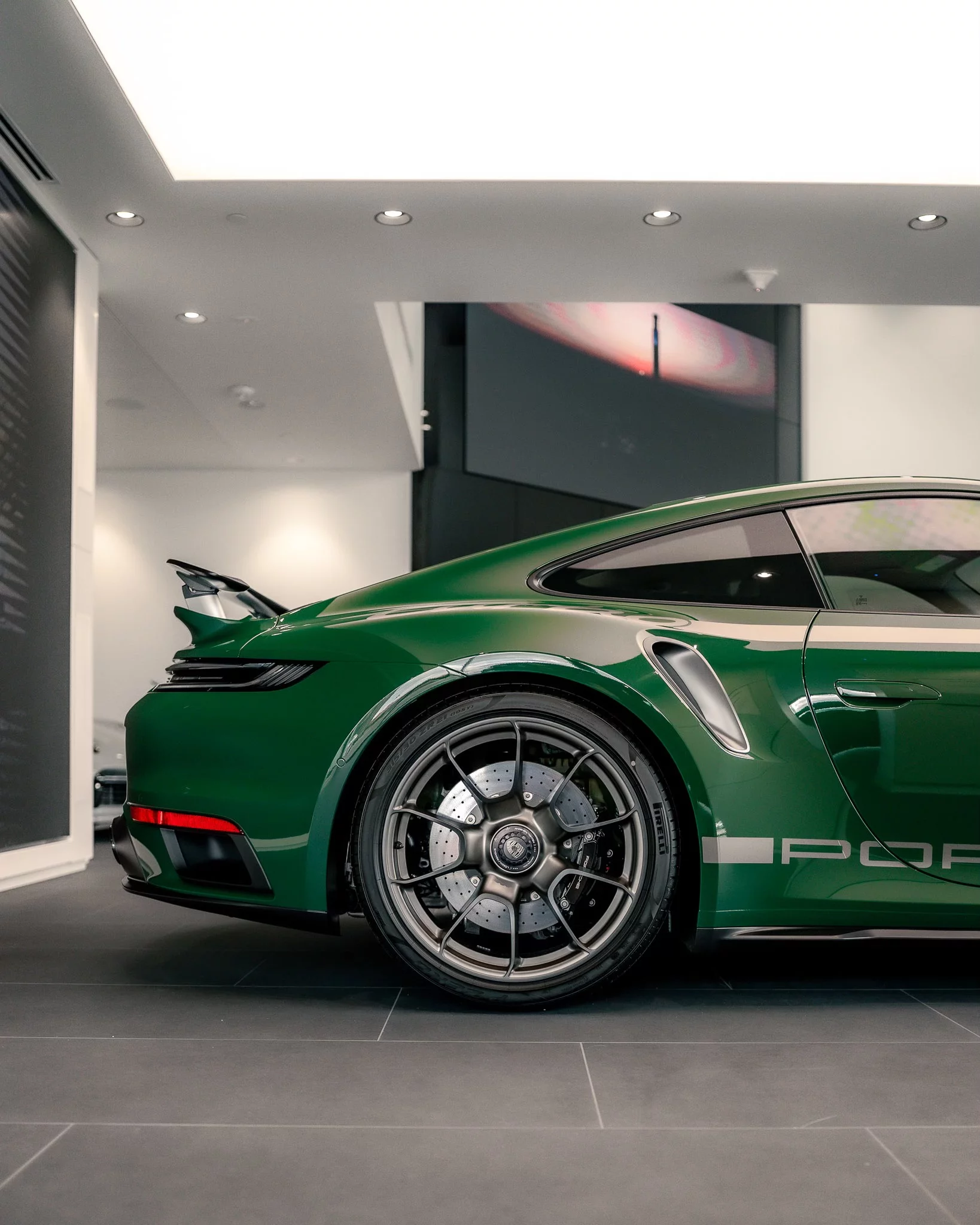 British Racing Green Porsche 911 Turbo