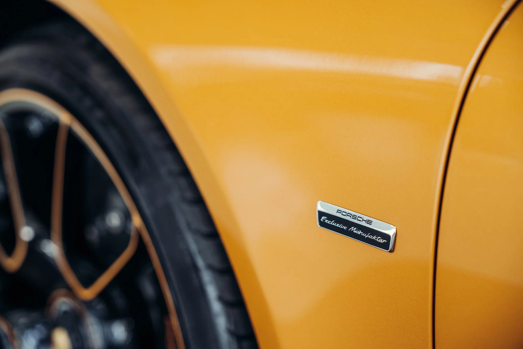 Golden Yellow Metallic Porsche 911 Turbo