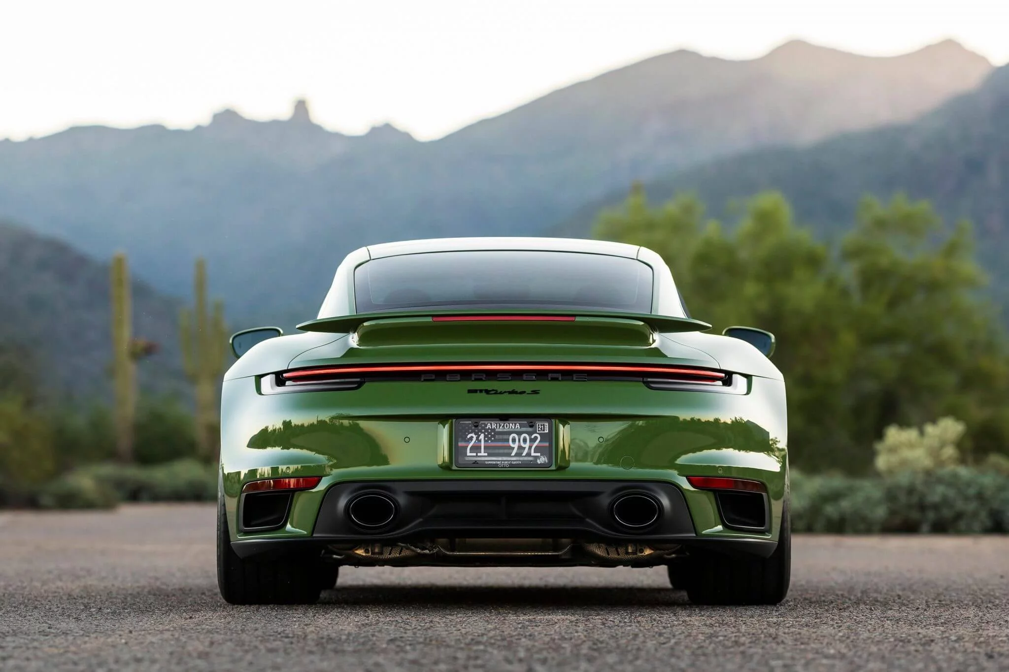 Olive Green Porsche 911 Turbo
