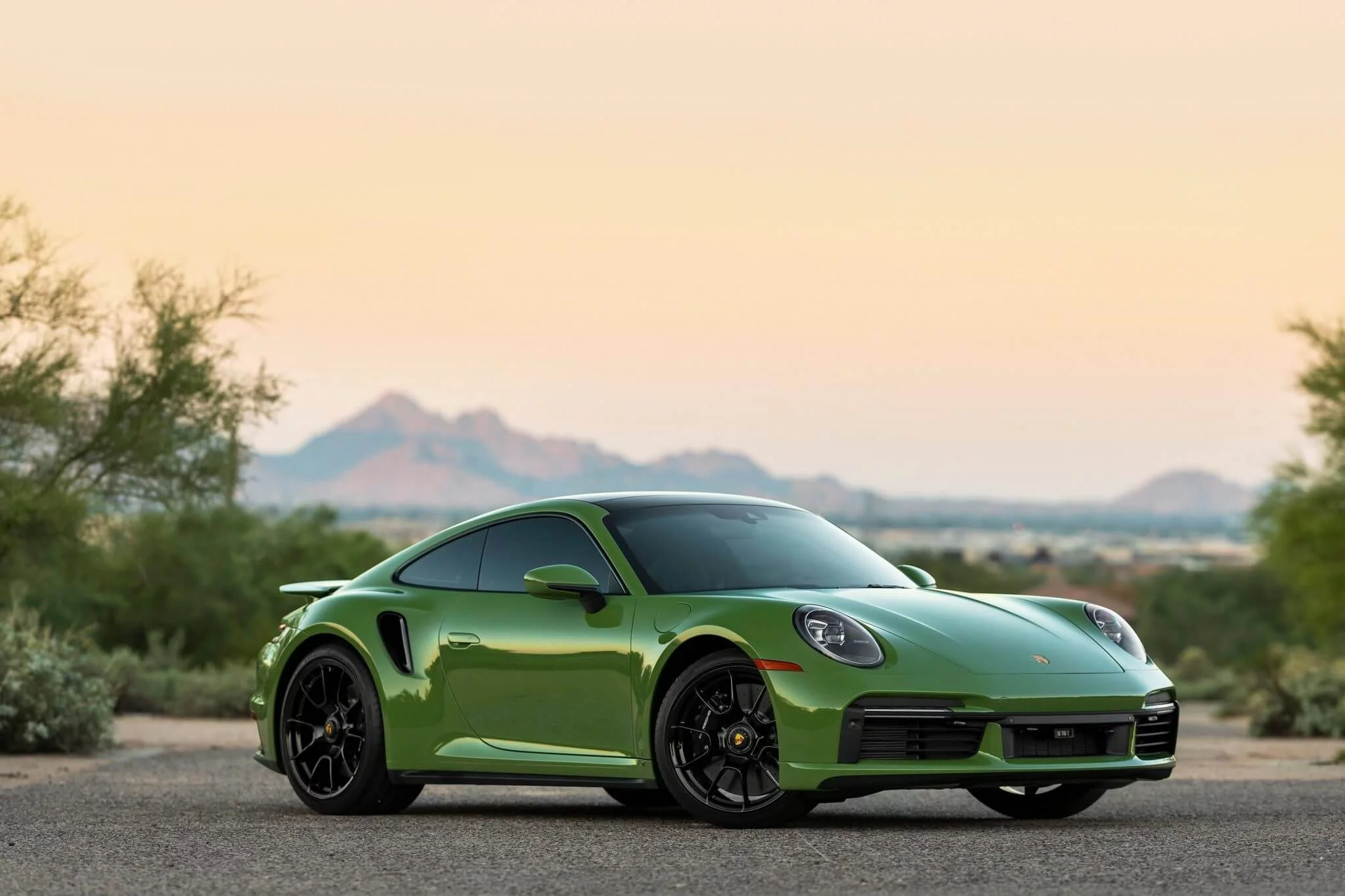 Olive Green Porsche 911 Turbo