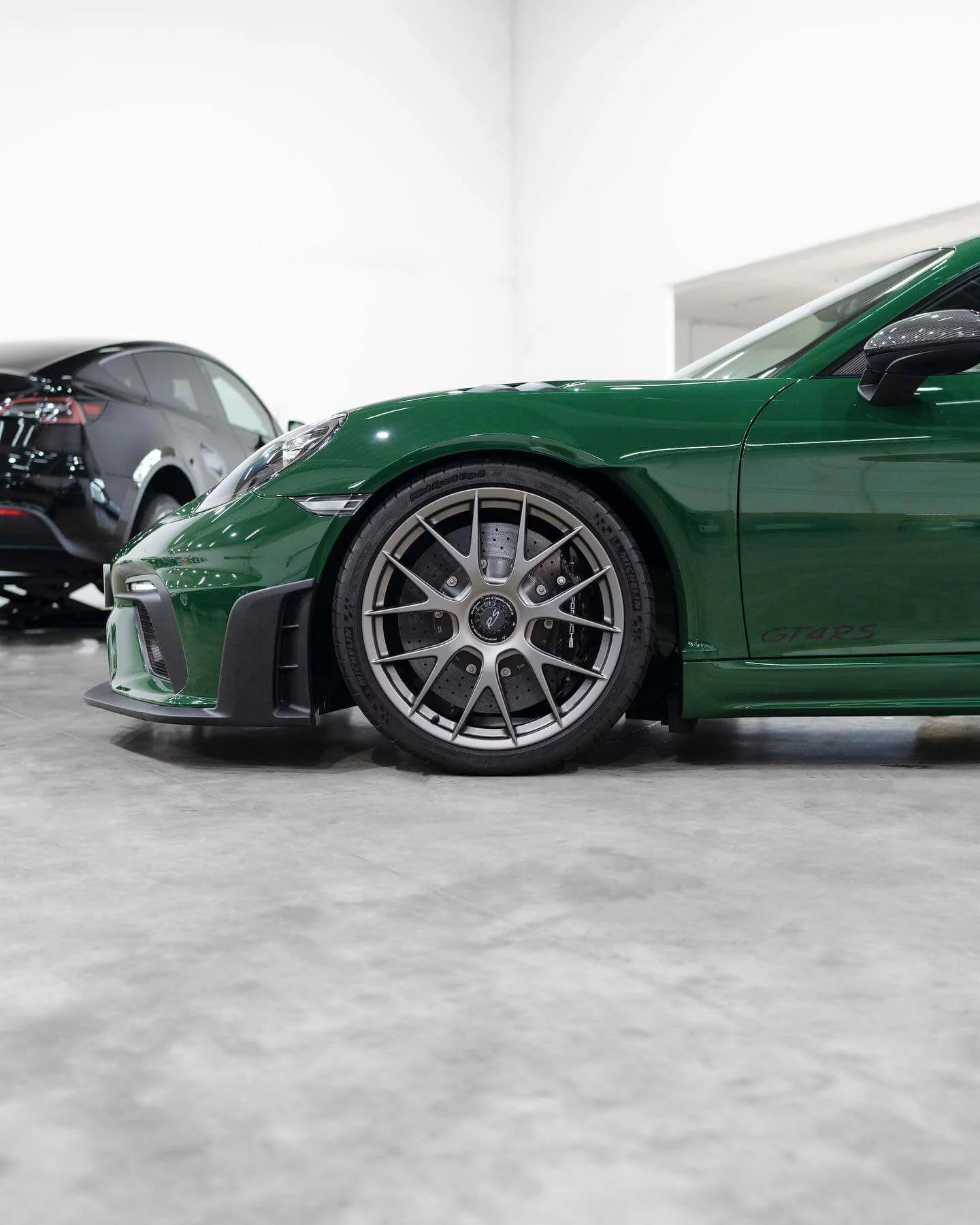 British Racing Green Porsche 718 Cayman GT4 RS