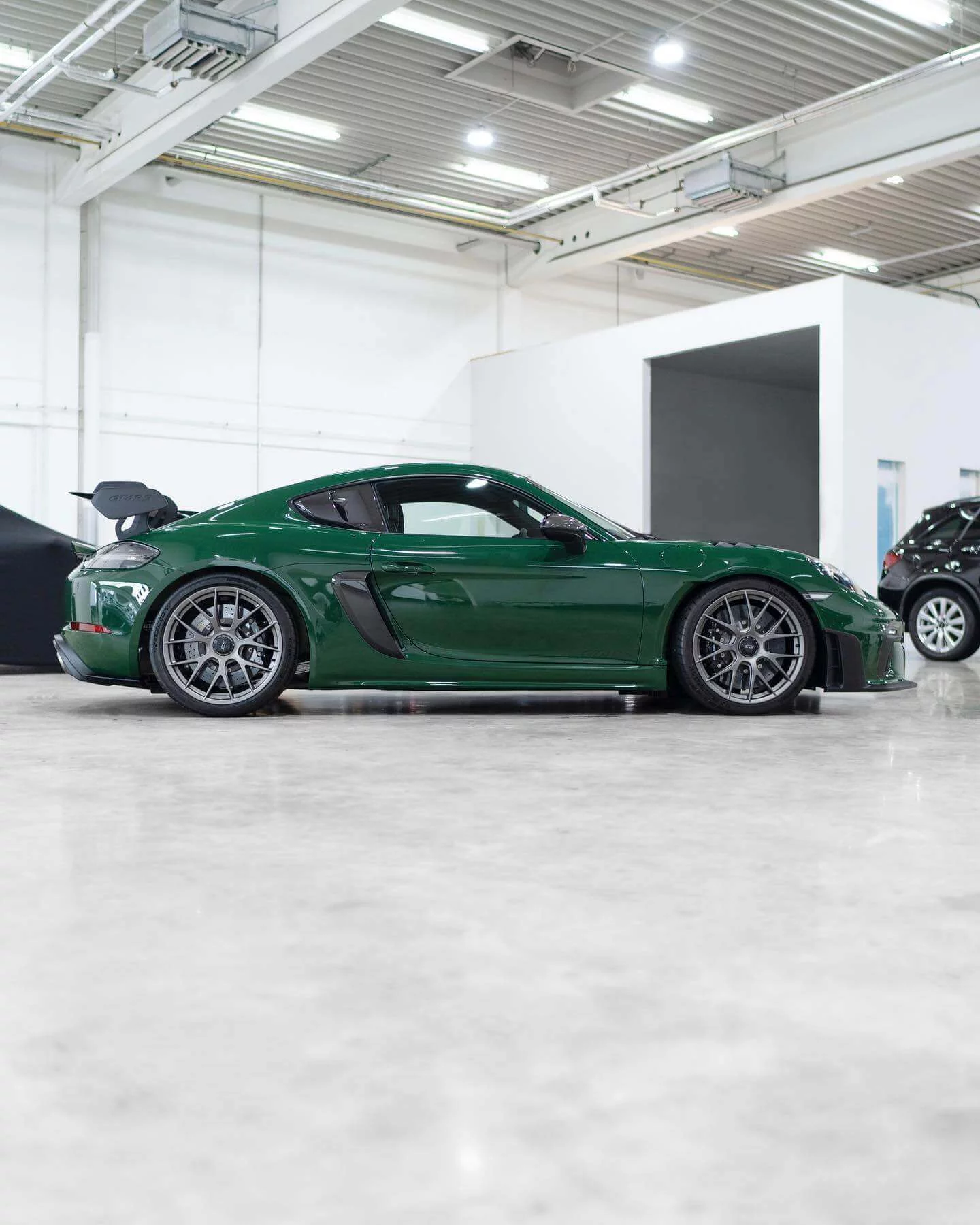 British Racing Green Porsche 718 Cayman GT4 RS
