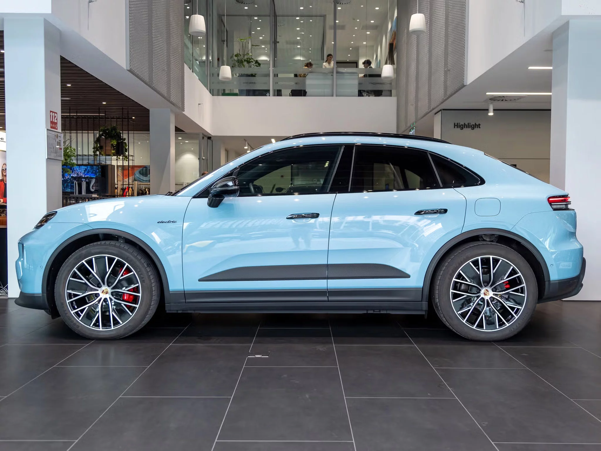 Frozenblue Metallic Porsche Macan Electric