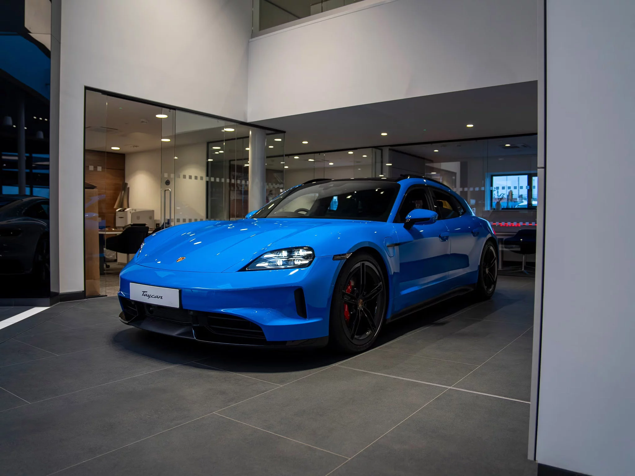 Voodoo Blue Porsche Taycan