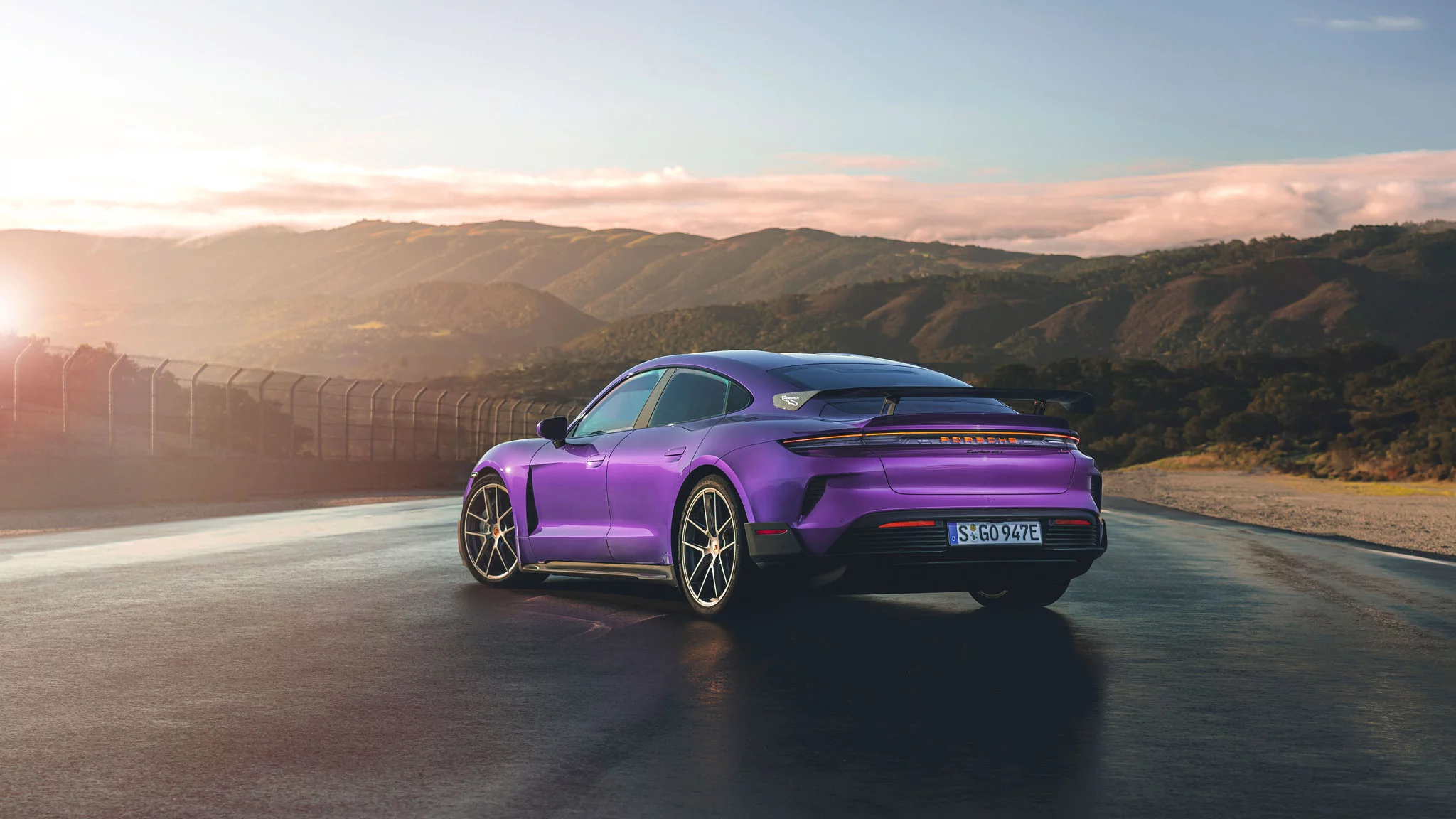 Purple Sky Metallic Porsche Taycan