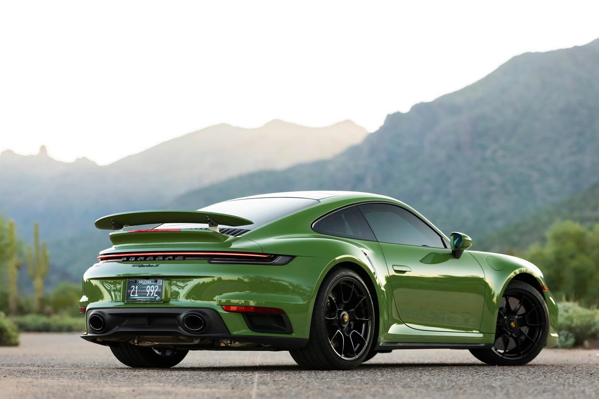 Olive Green Porsche 911 Turbo