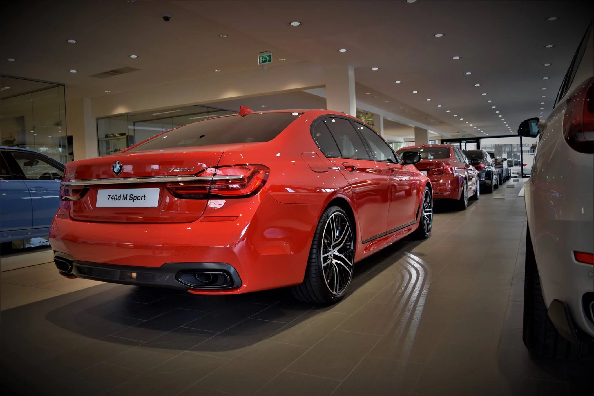 Ferrari Red BMW 7 Series