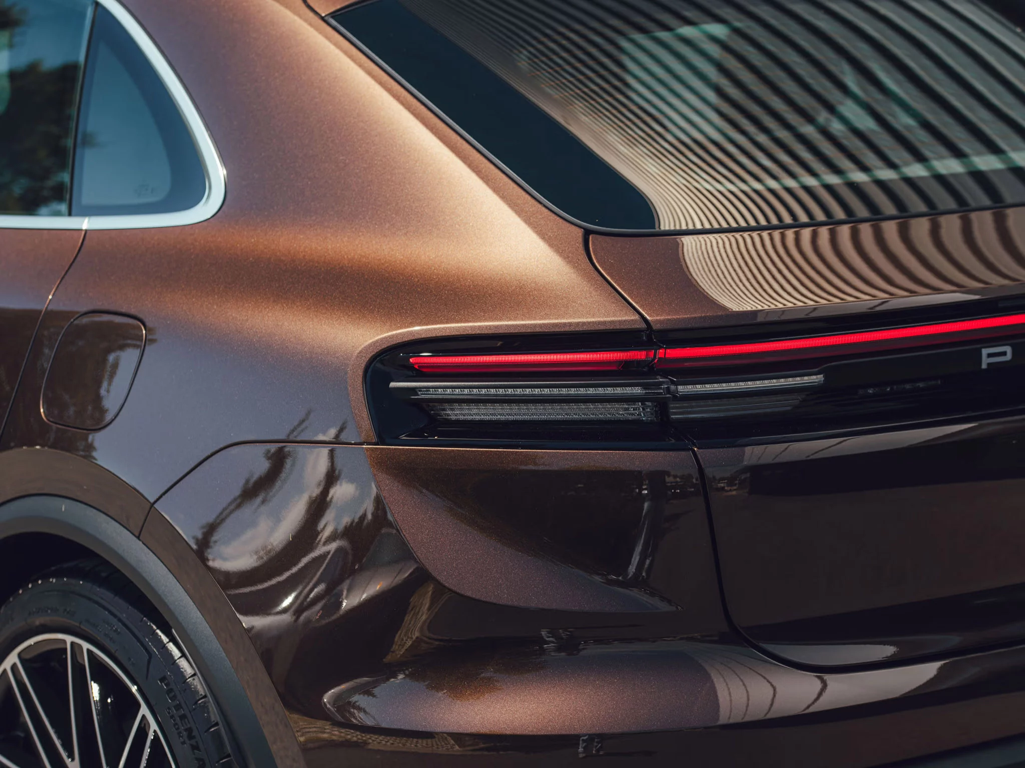 Macadamia Metallic Porsche Macan Electric