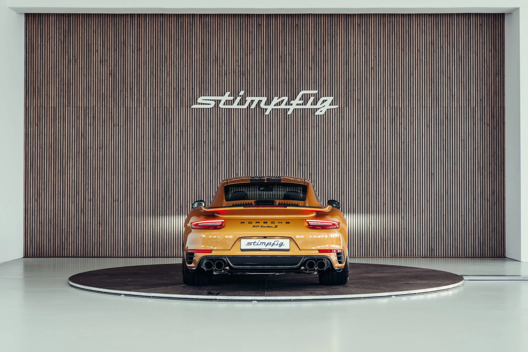 Golden Yellow Metallic Porsche 911 Turbo