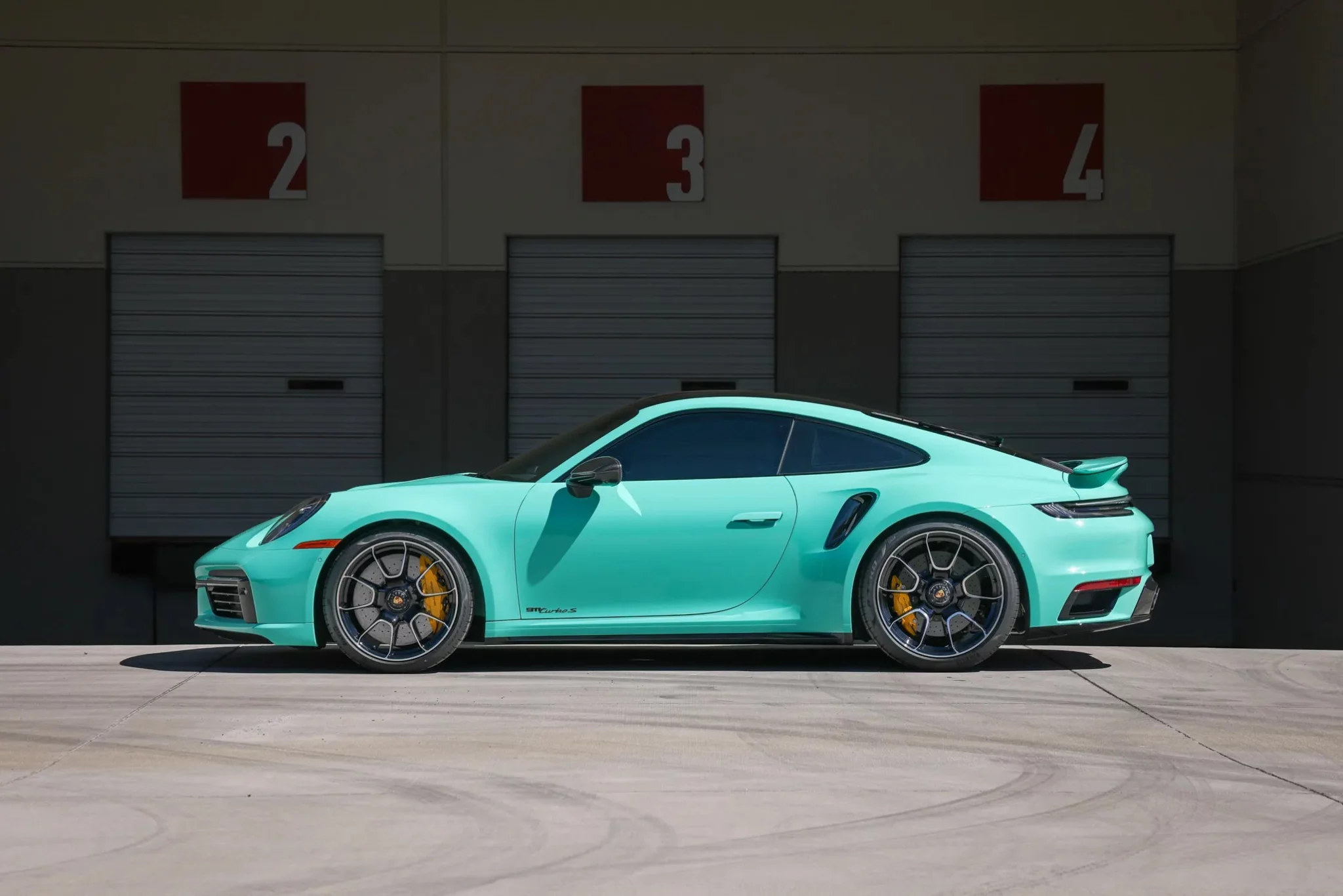 Mint Green Porsche 911 Turbo