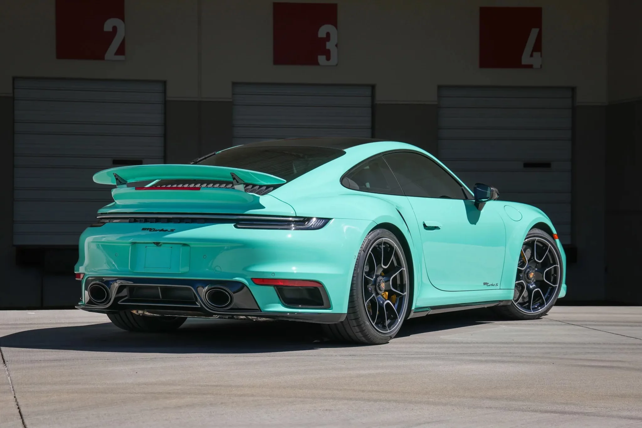 Mint Green Porsche 911 Turbo