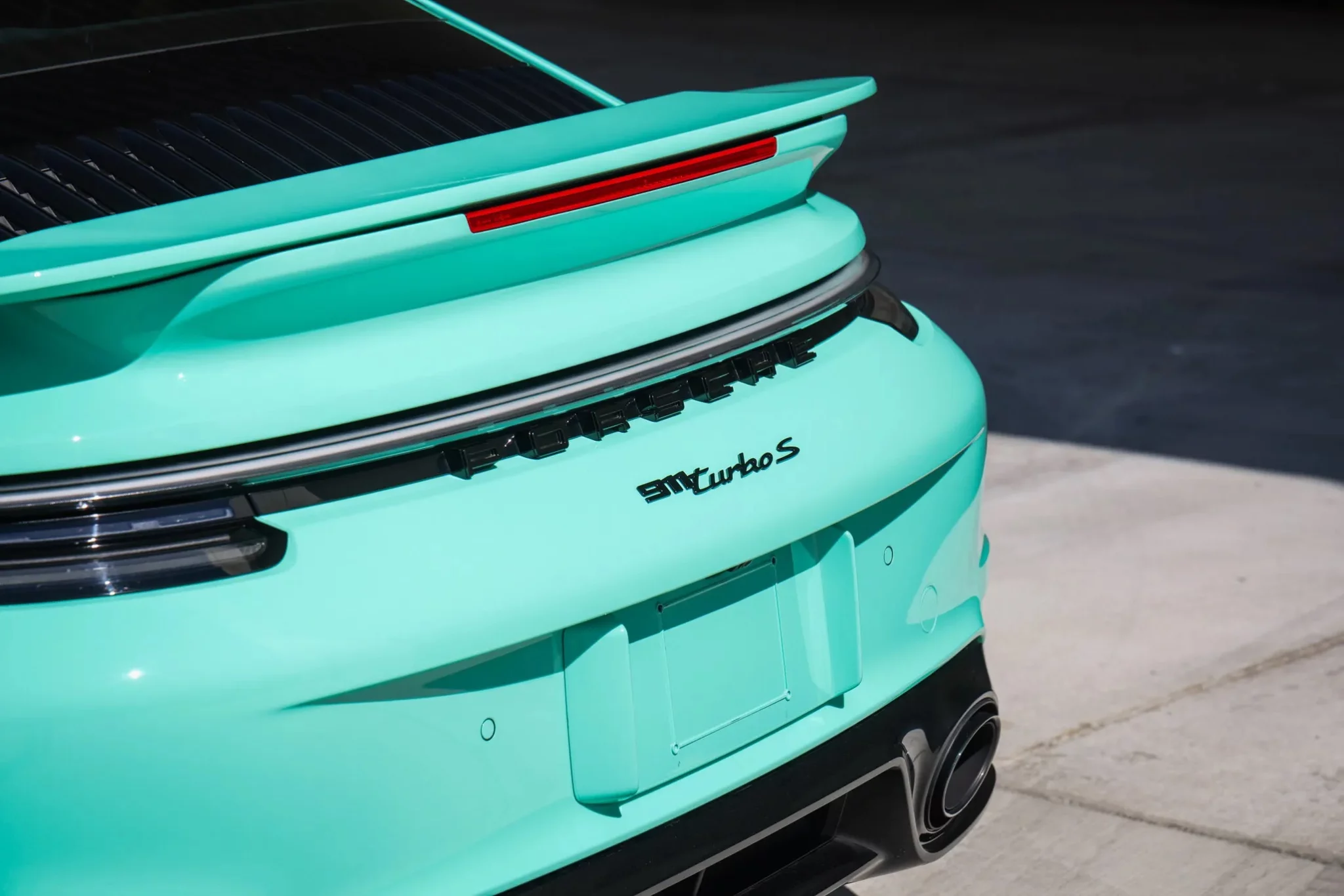 Mint Green Porsche 911 Turbo