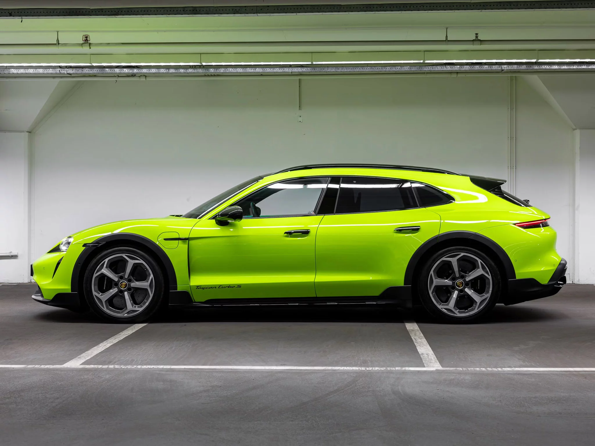 Acid Green Porsche Taycan