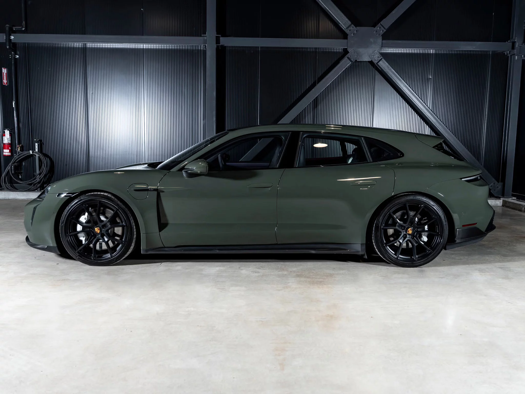 Black Olive Porsche Taycan